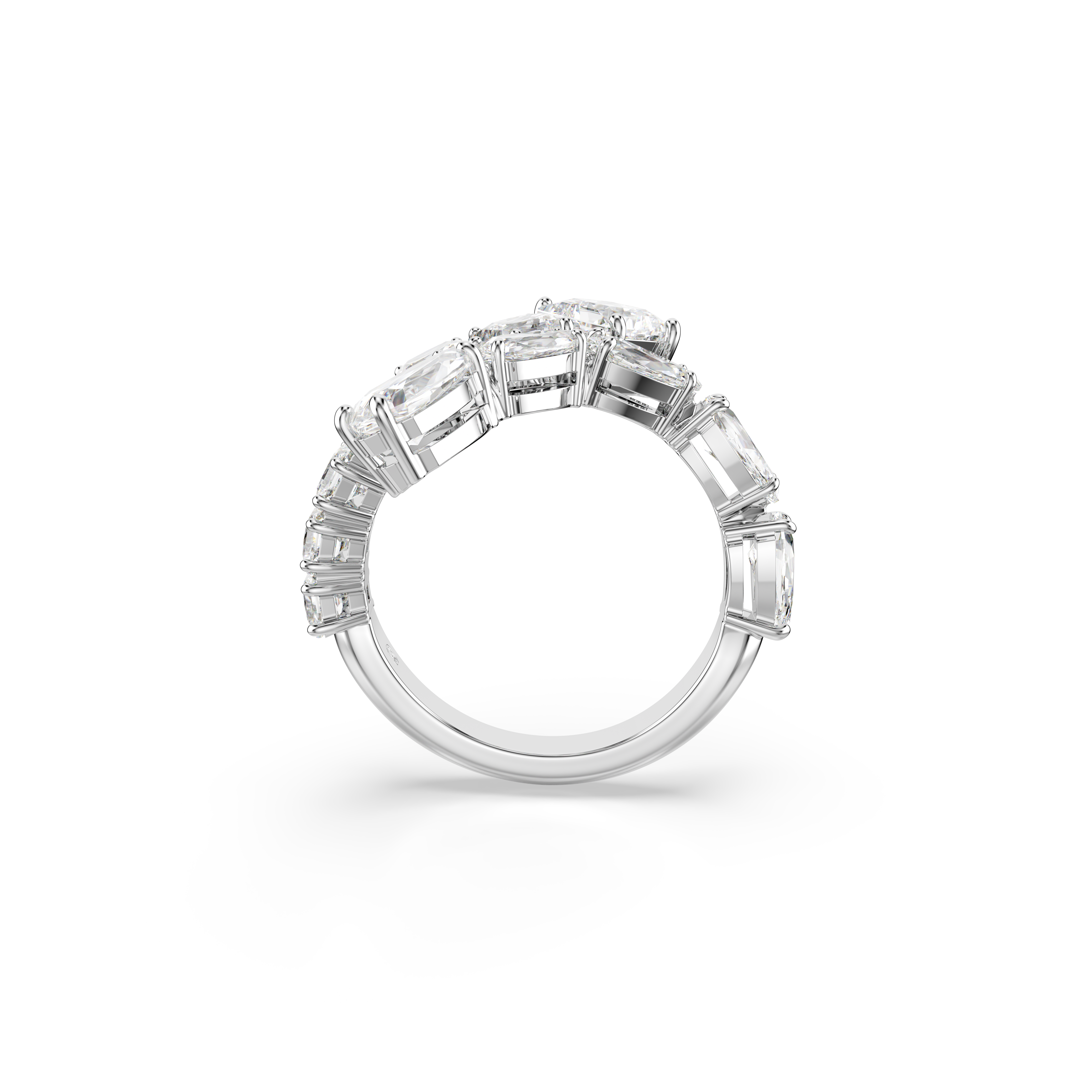 Swarovski Matrix ring, Mixed cuts, White, Rhodium plated 5705760