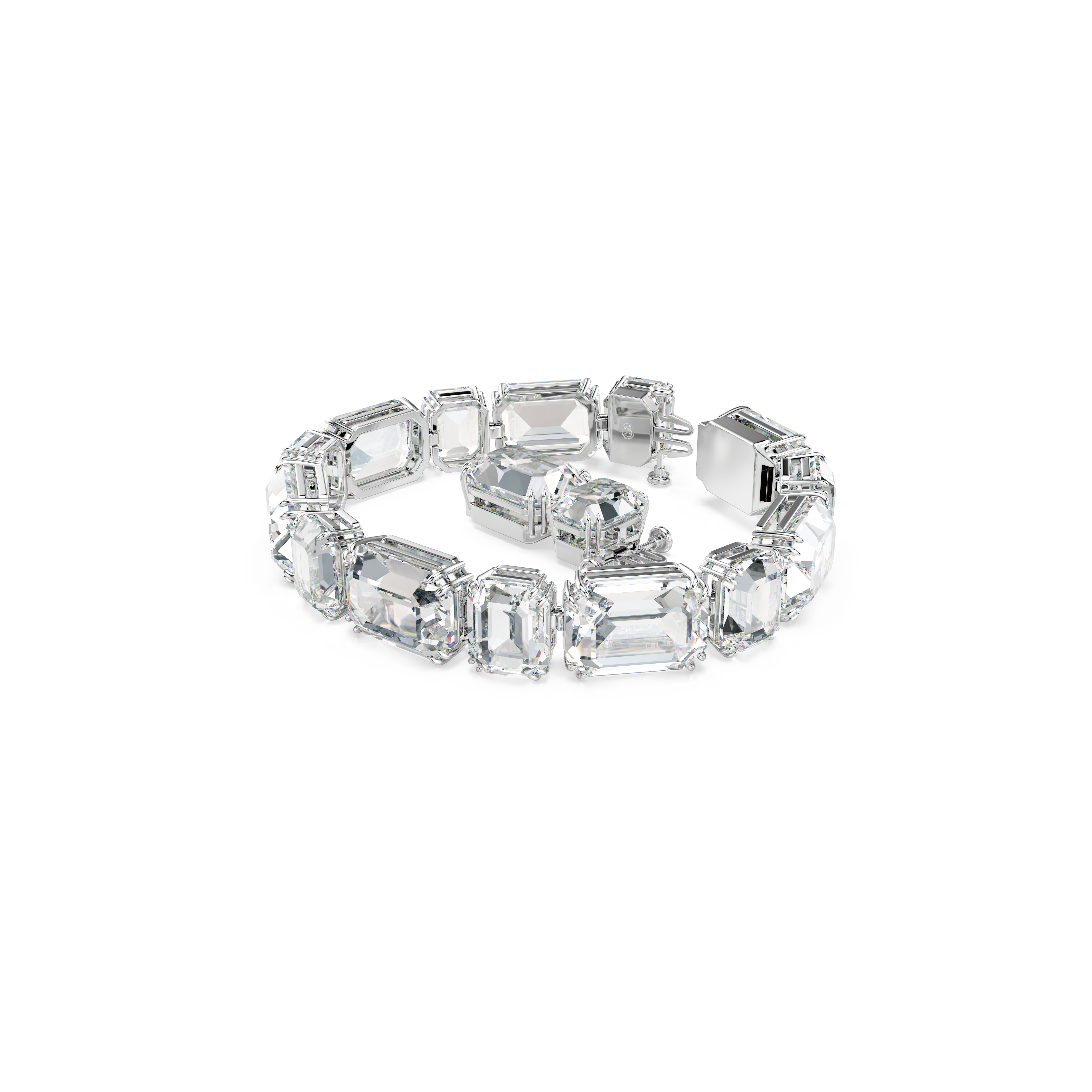 Swarovski Millenia bracelet, Octagon cut, White, Rhodium plated 5705770
