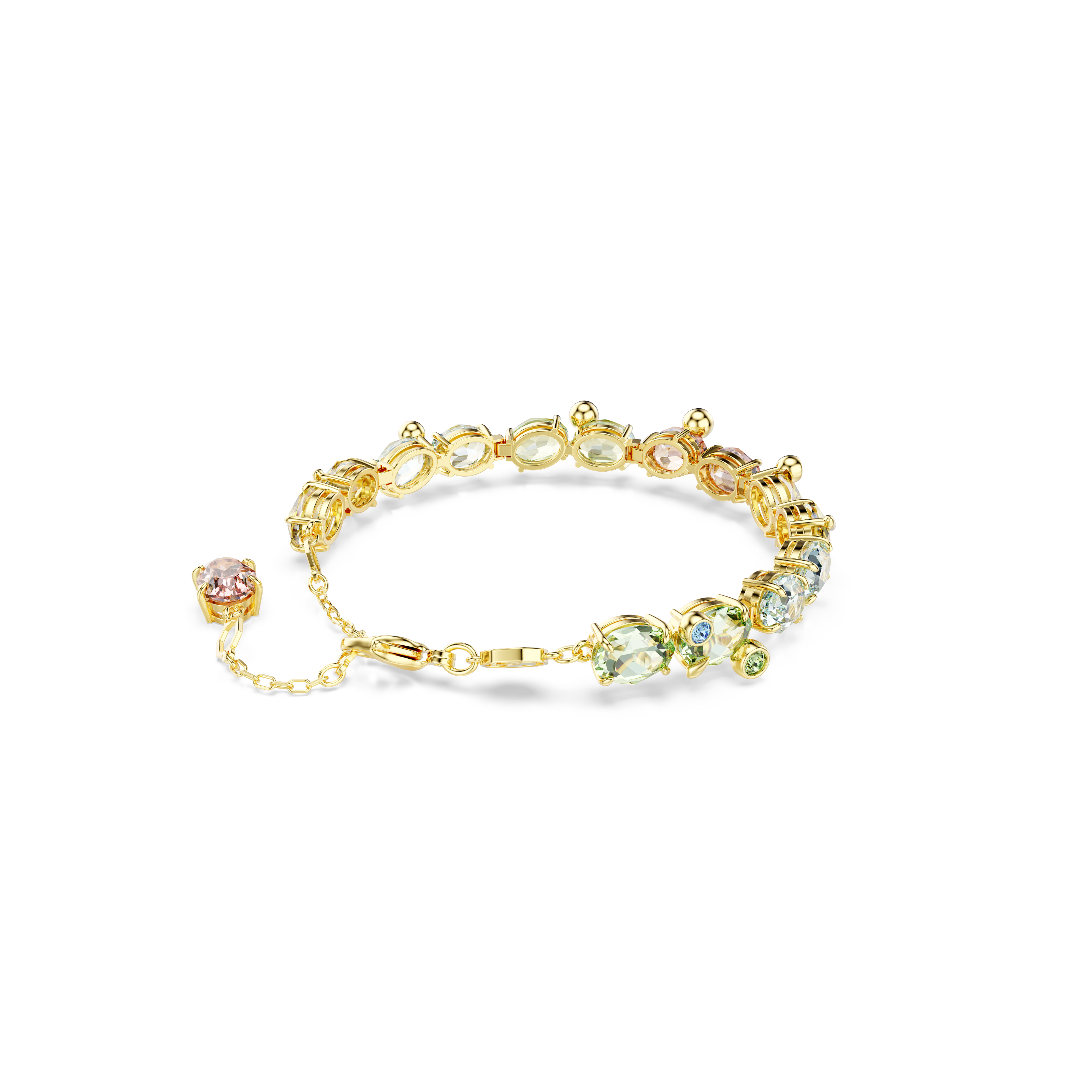 Swarovski Gema bracelet, Mixed cuts, Multicolored, Gold-tone plated 5705808