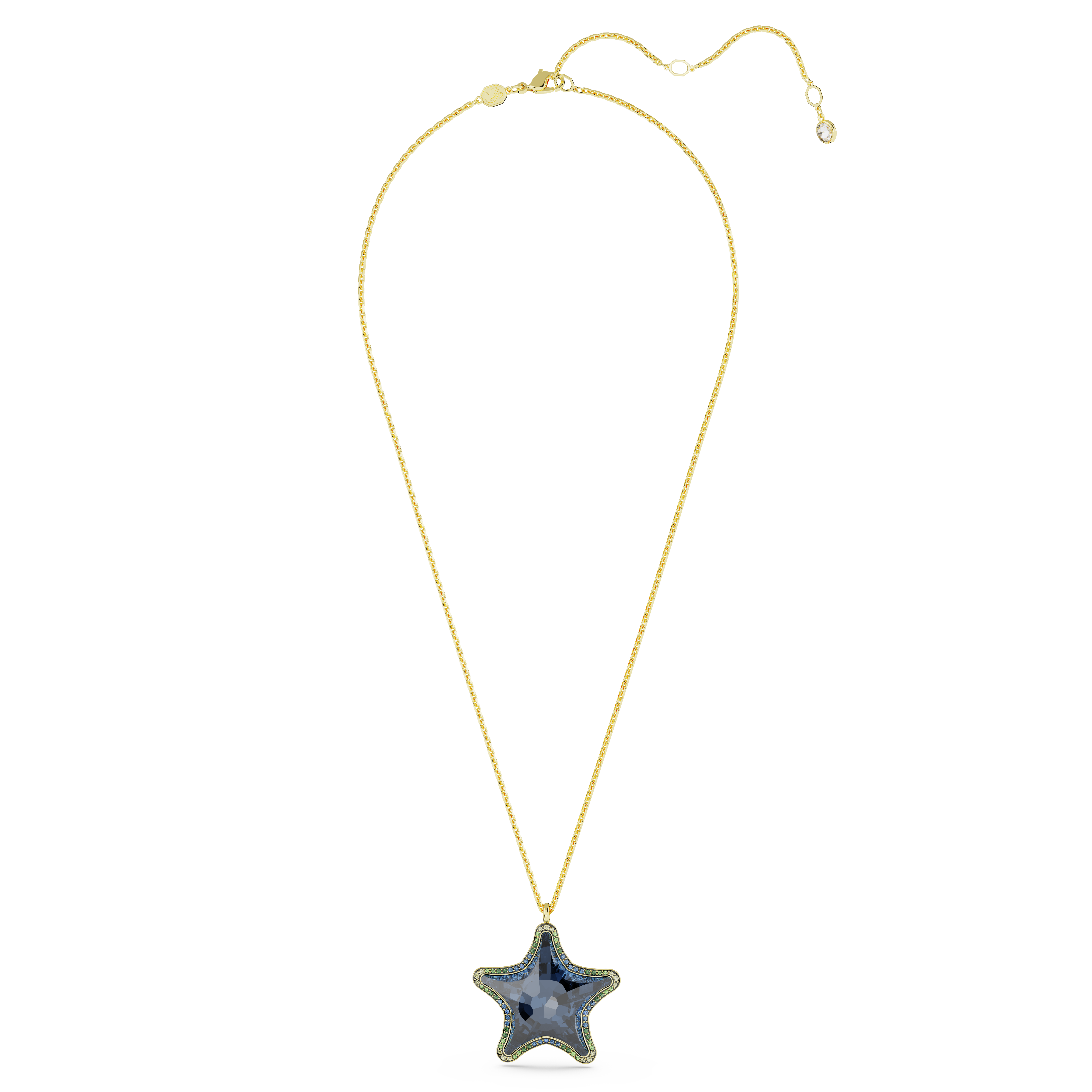 Swarovski Idyllia SCS pendant, Starfish, Blue, Gold-tone plated 5707049