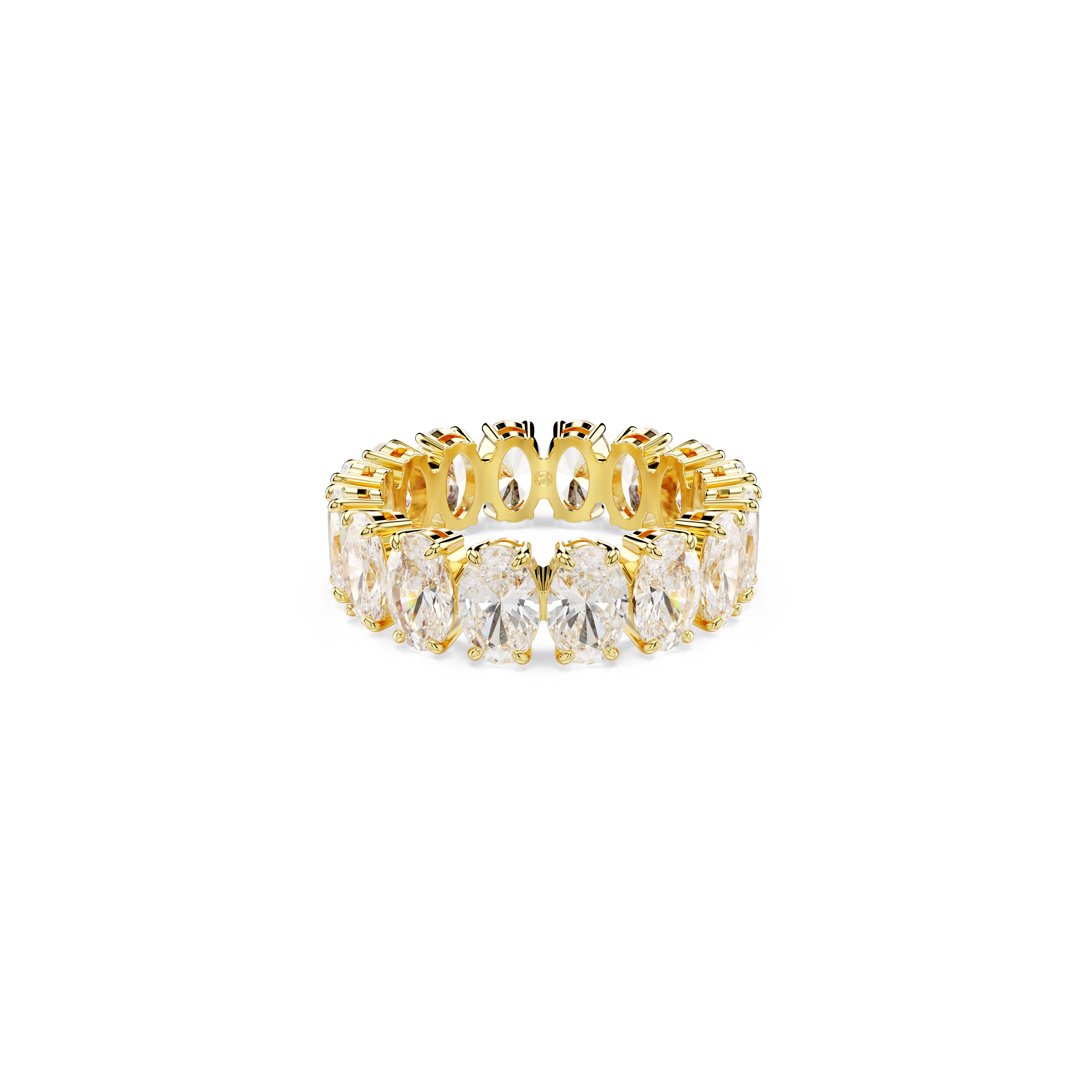 Swarovski Matrix ring, Oval cut, White, Gold-tone plated 5707190