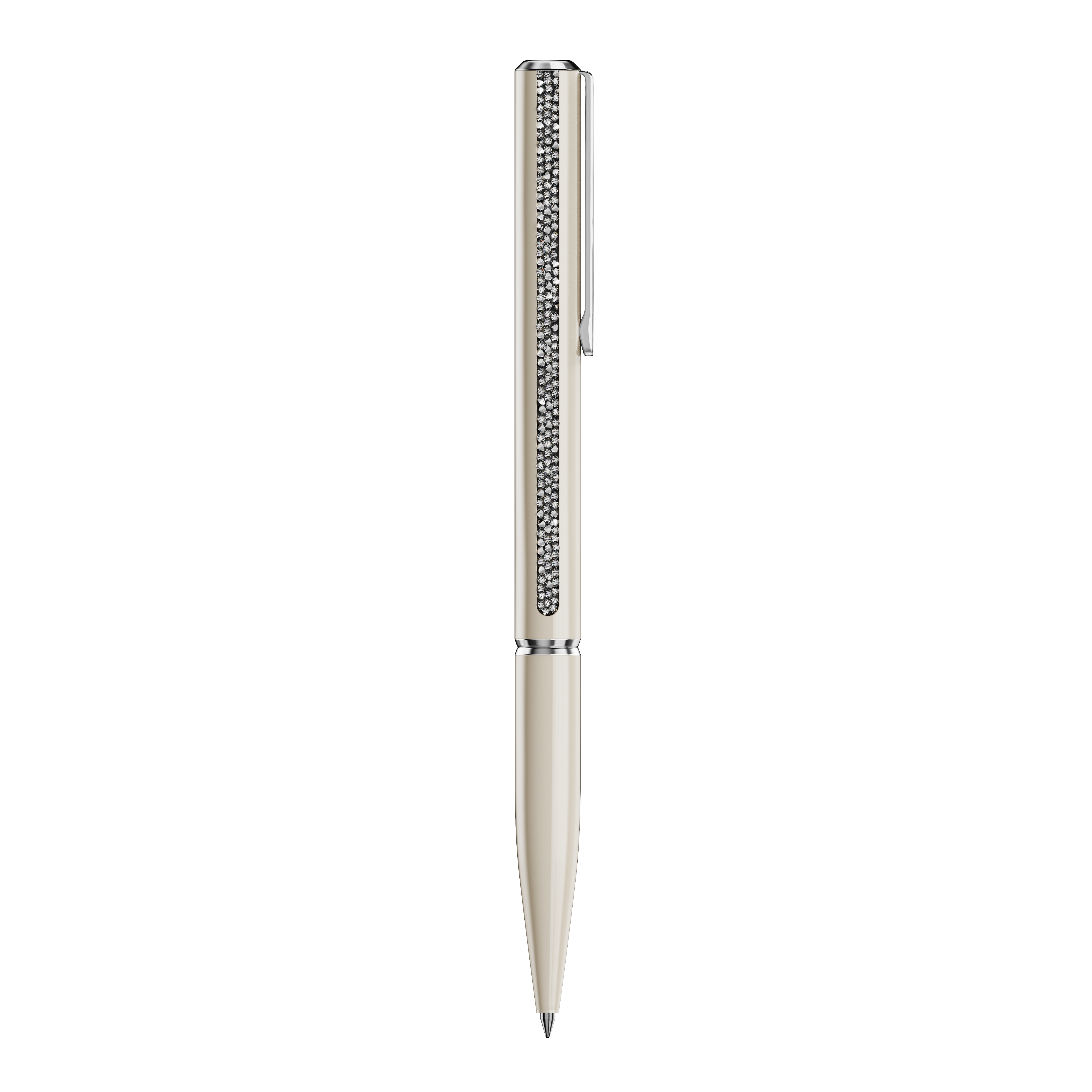 Swarovski Shimmer ballpoint pen, Beige, Beige lacquered, Chrome plated 5707705