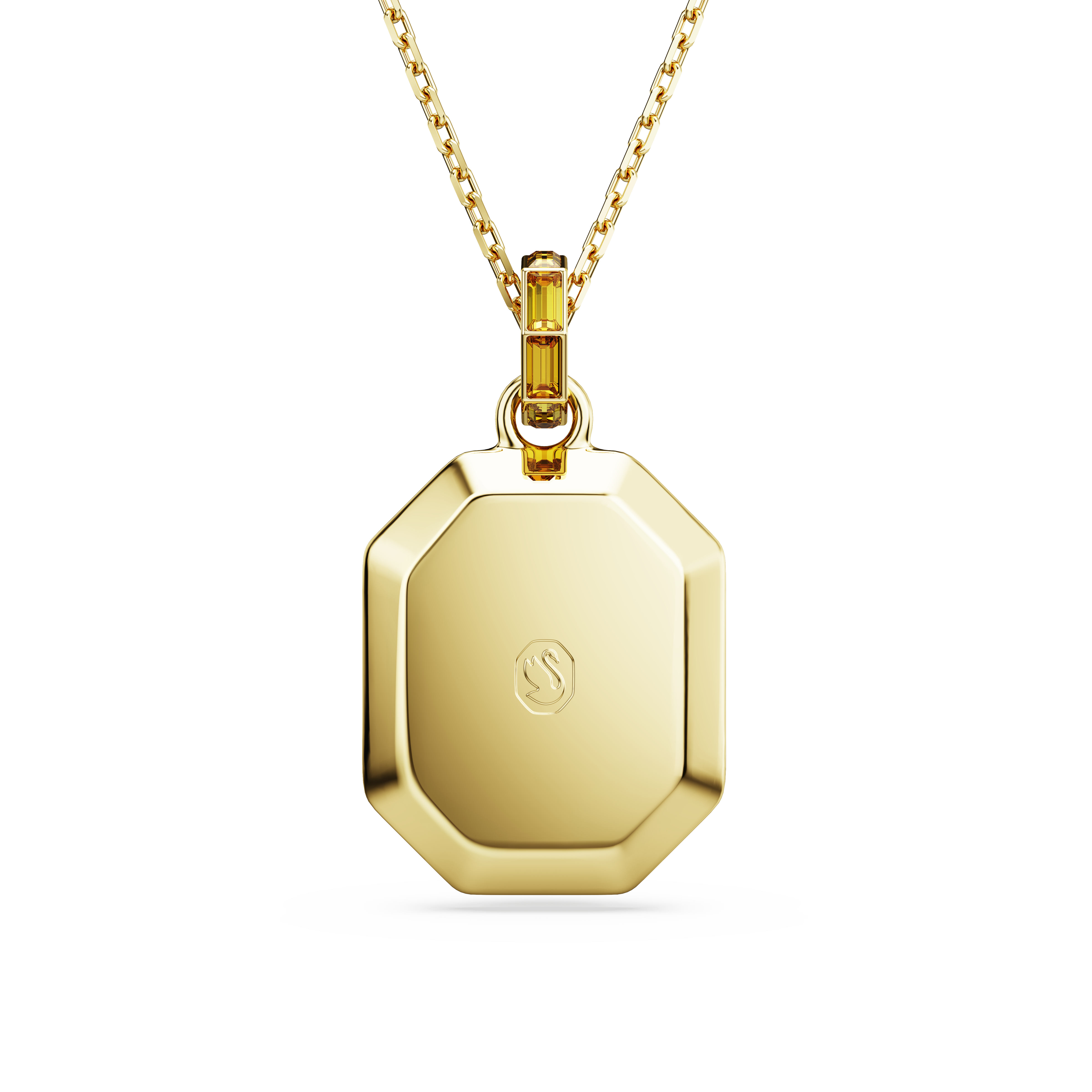 Swarovski Lucent pendant, Octagon shape, Yellow, Gold-tone plated 5708781