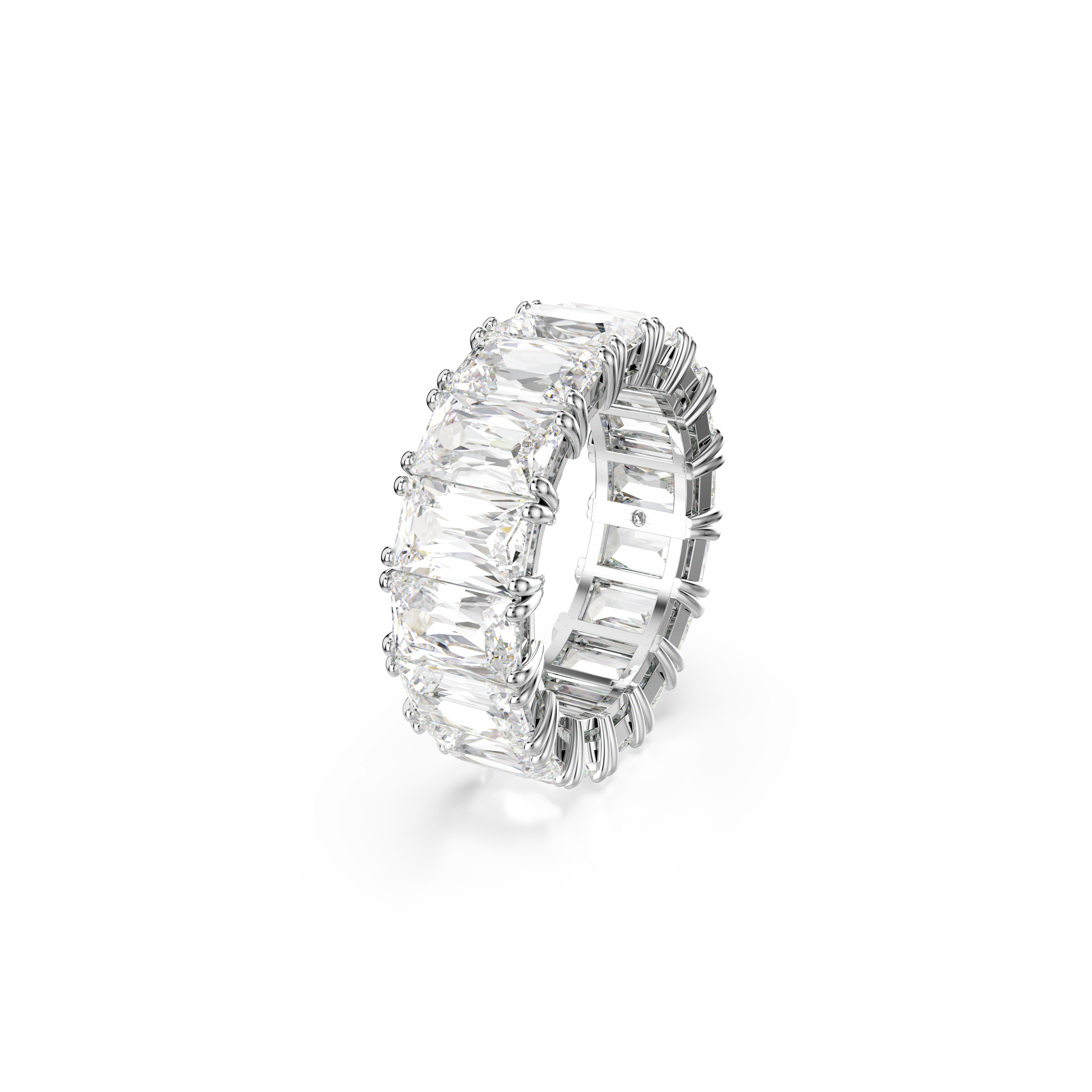 Swarovski Matrix Vittore ring, Baguette cut, White, Rhodium plated 5709277