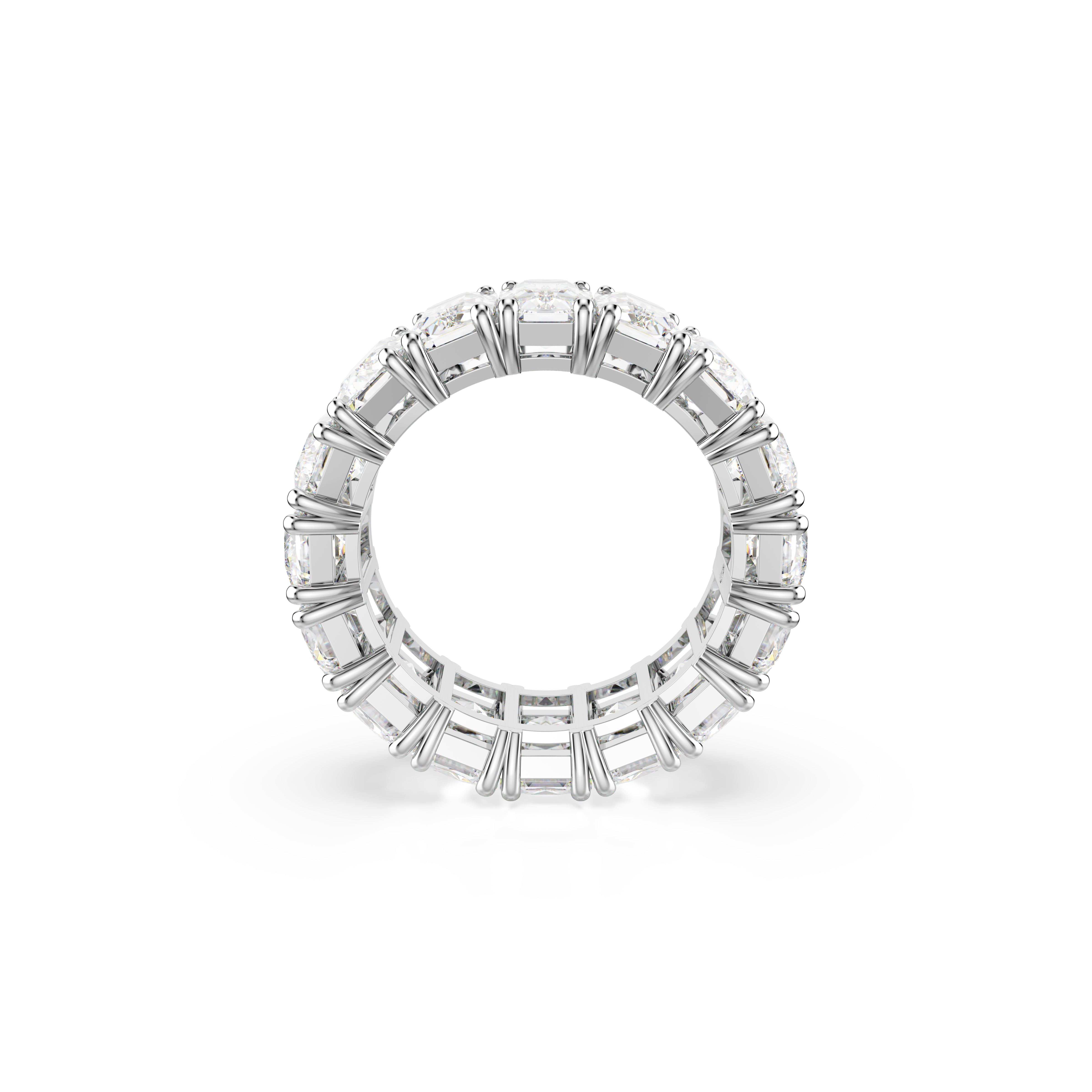 Swarovski Matrix Vittore ring, Baguette cut, White, Rhodium plated 5709277