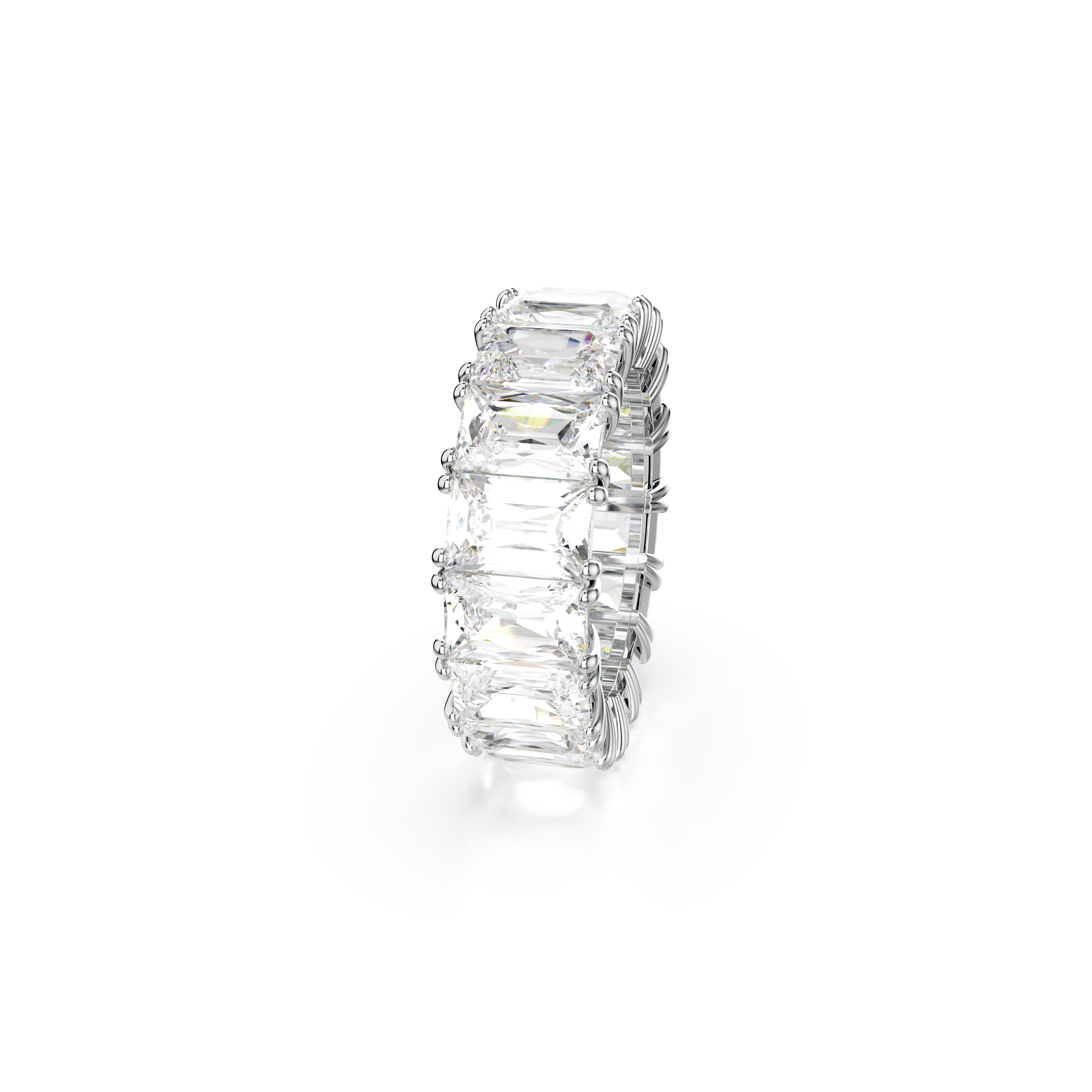 Swarovski Matrix Vittore ring, Baguette cut, White, Rhodium plated 5709278