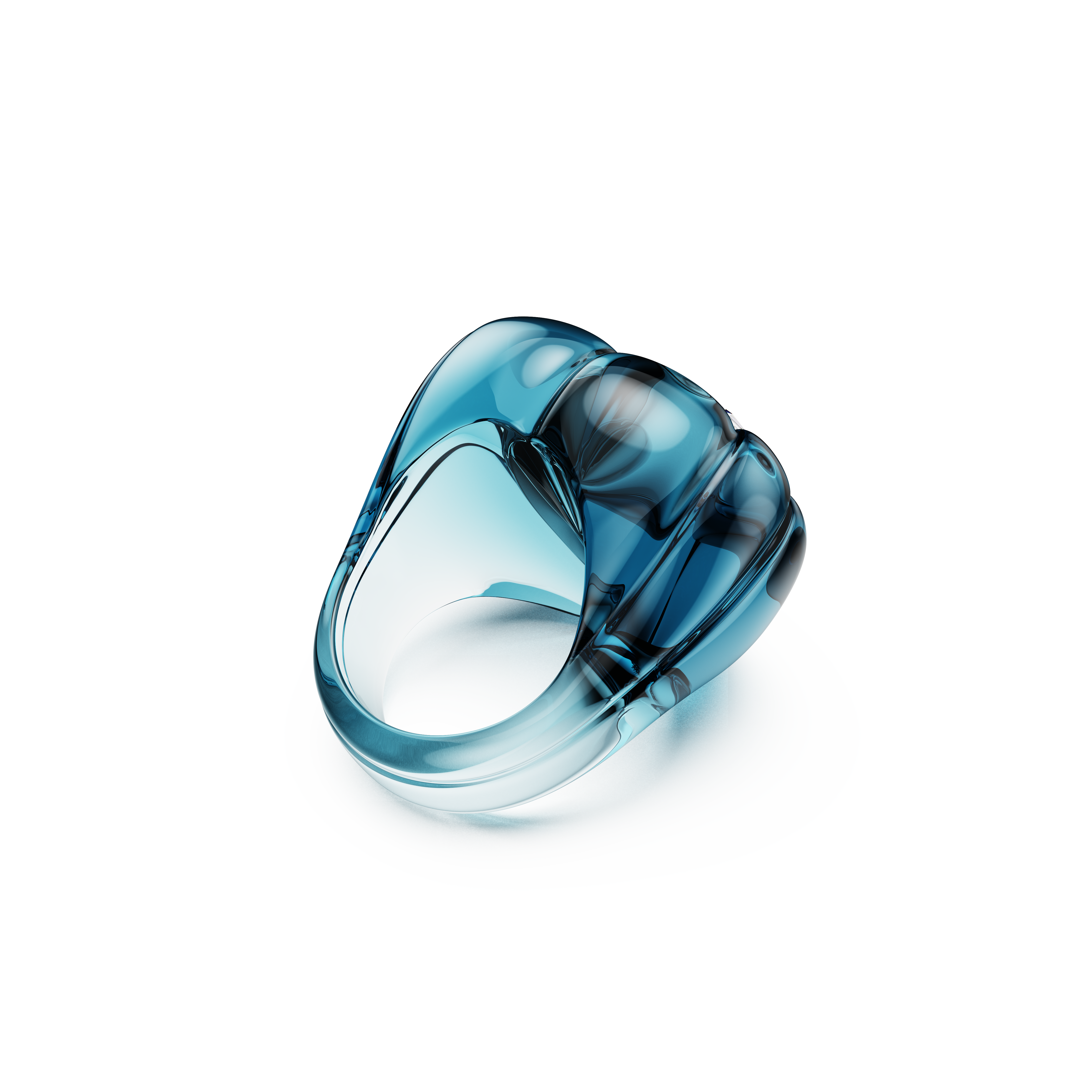 Swarovski Dulcis cocktail ring, Heart cut, Pavé, Heart, Blue 5709963