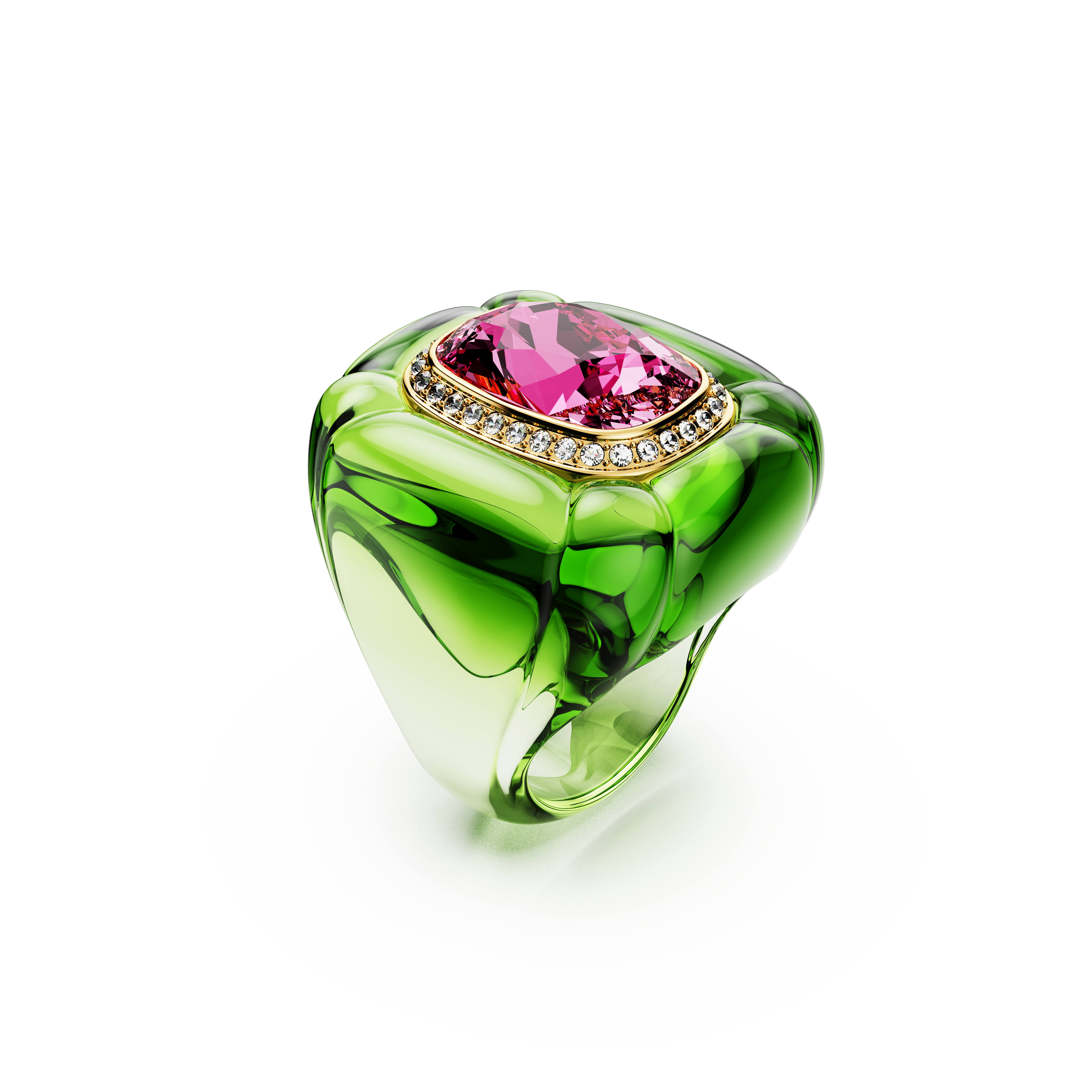 Swarovski Dulcis cocktail ring, Cushion cut, Pavé, Multicolored 5709972