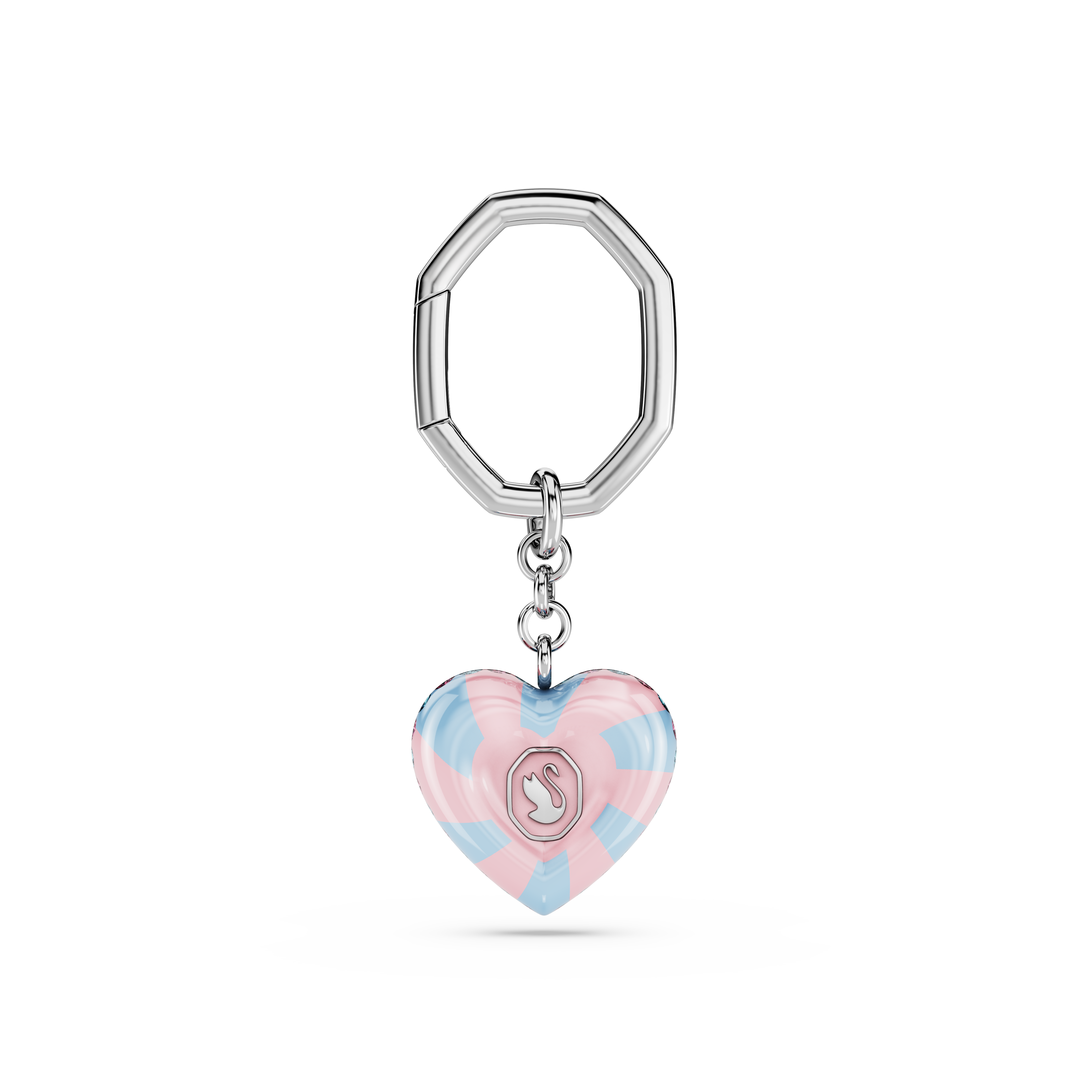 Swarovski Key ring, Heart cut, Heart, Multicolored, Rhodium plated 5713882