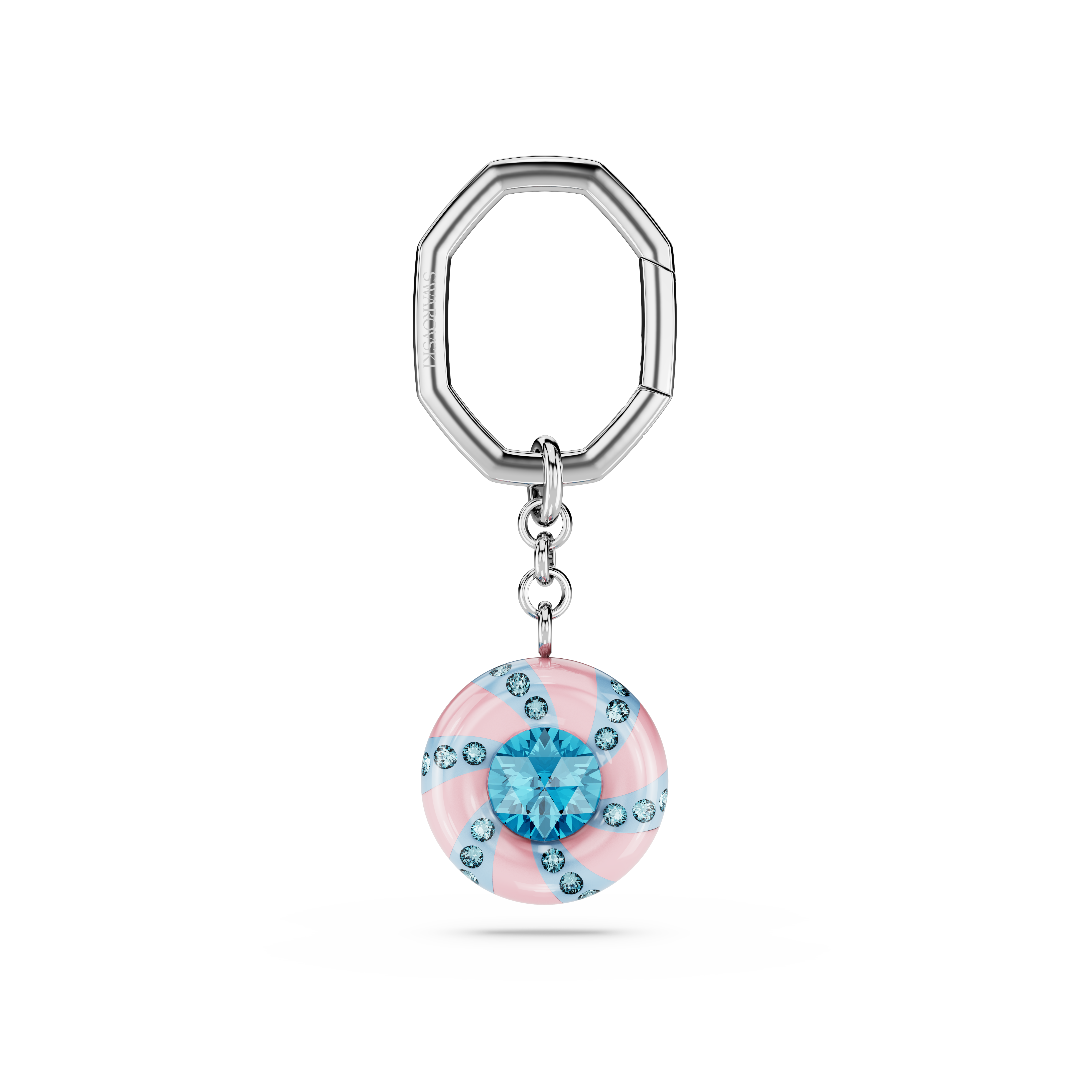 Swarovski Key ring, Round cut, Multicolored, Rhodium plated 5713885