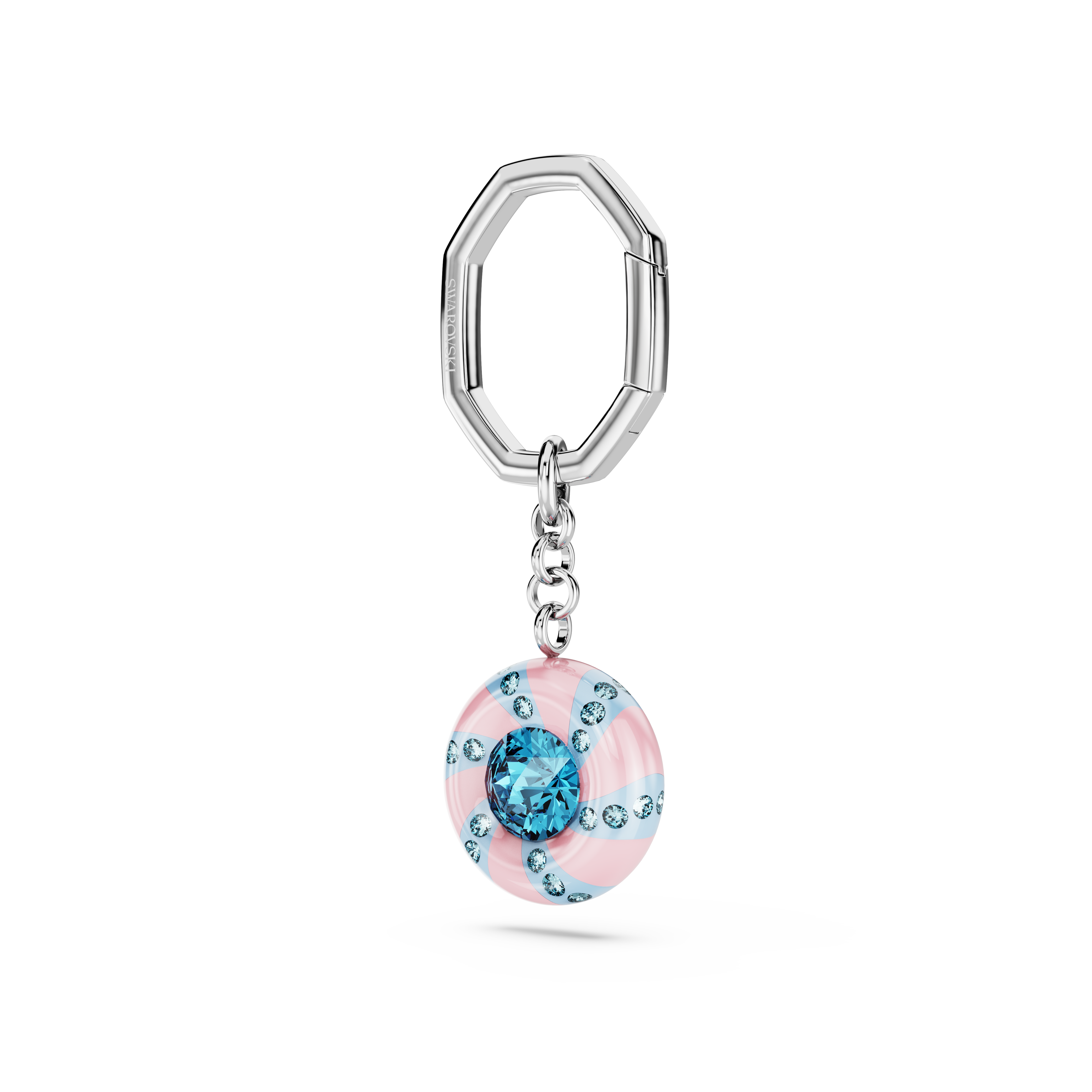 Swarovski Key ring, Round cut, Multicolored, Rhodium plated 5713885