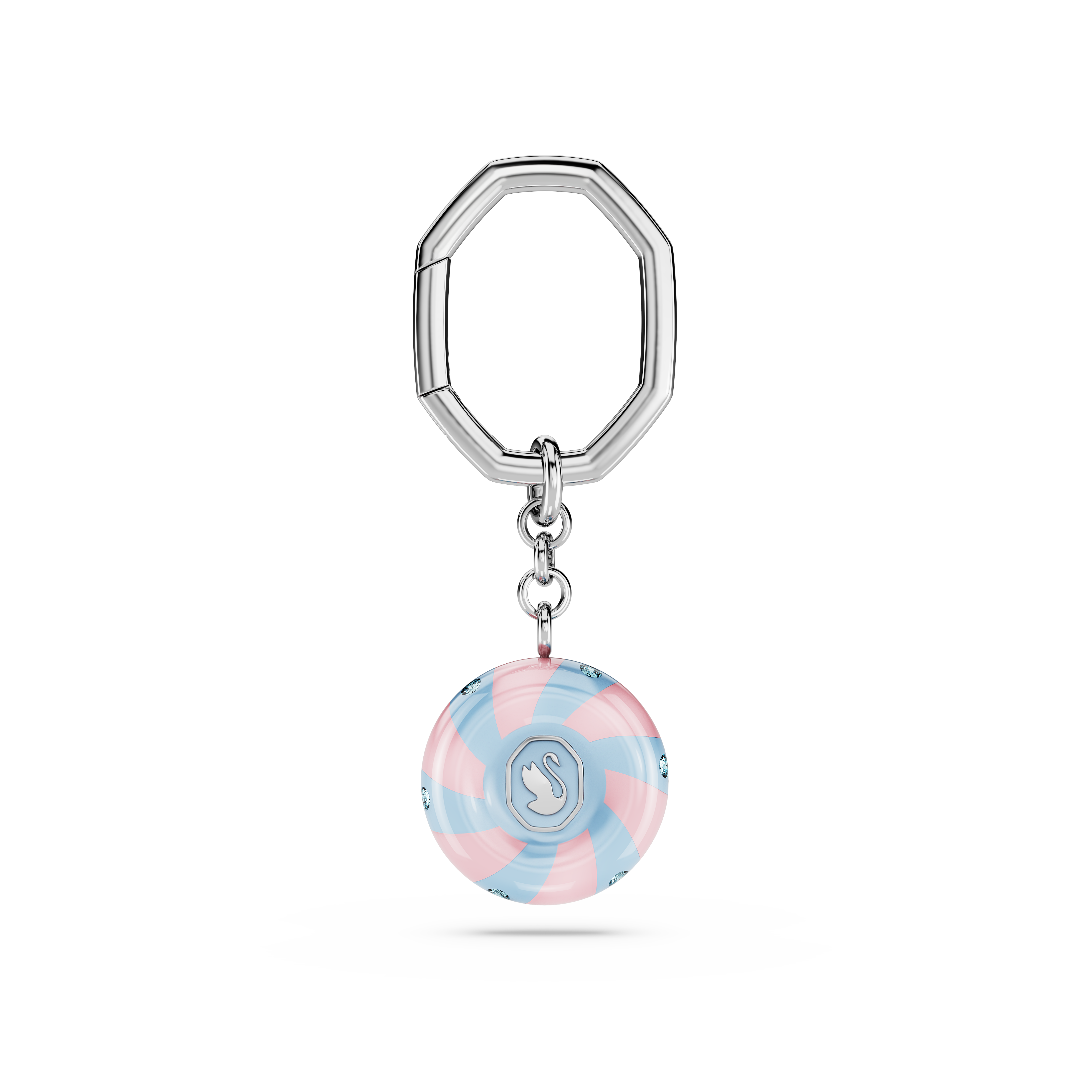 Swarovski Key ring, Round cut, Multicolored, Rhodium plated 5713885