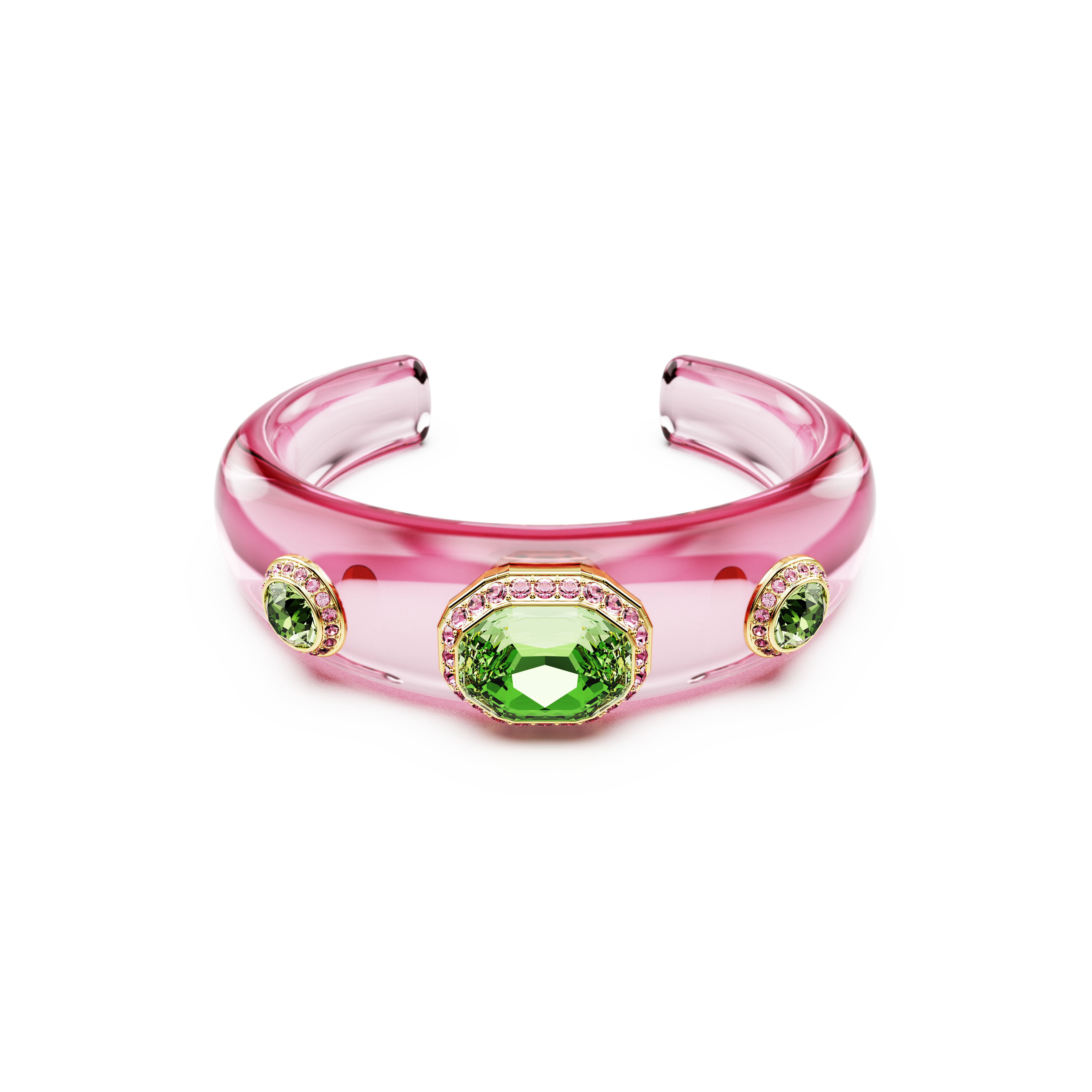 Swarovski Dulcis cuff, Mixed cuts, Multicolored, Gold-tone plated 5714384