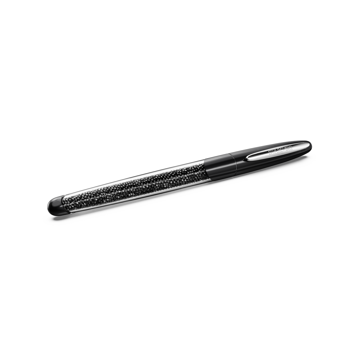 Swarovski Crystalline rollerball pen, Black, Chrome plated 5717137