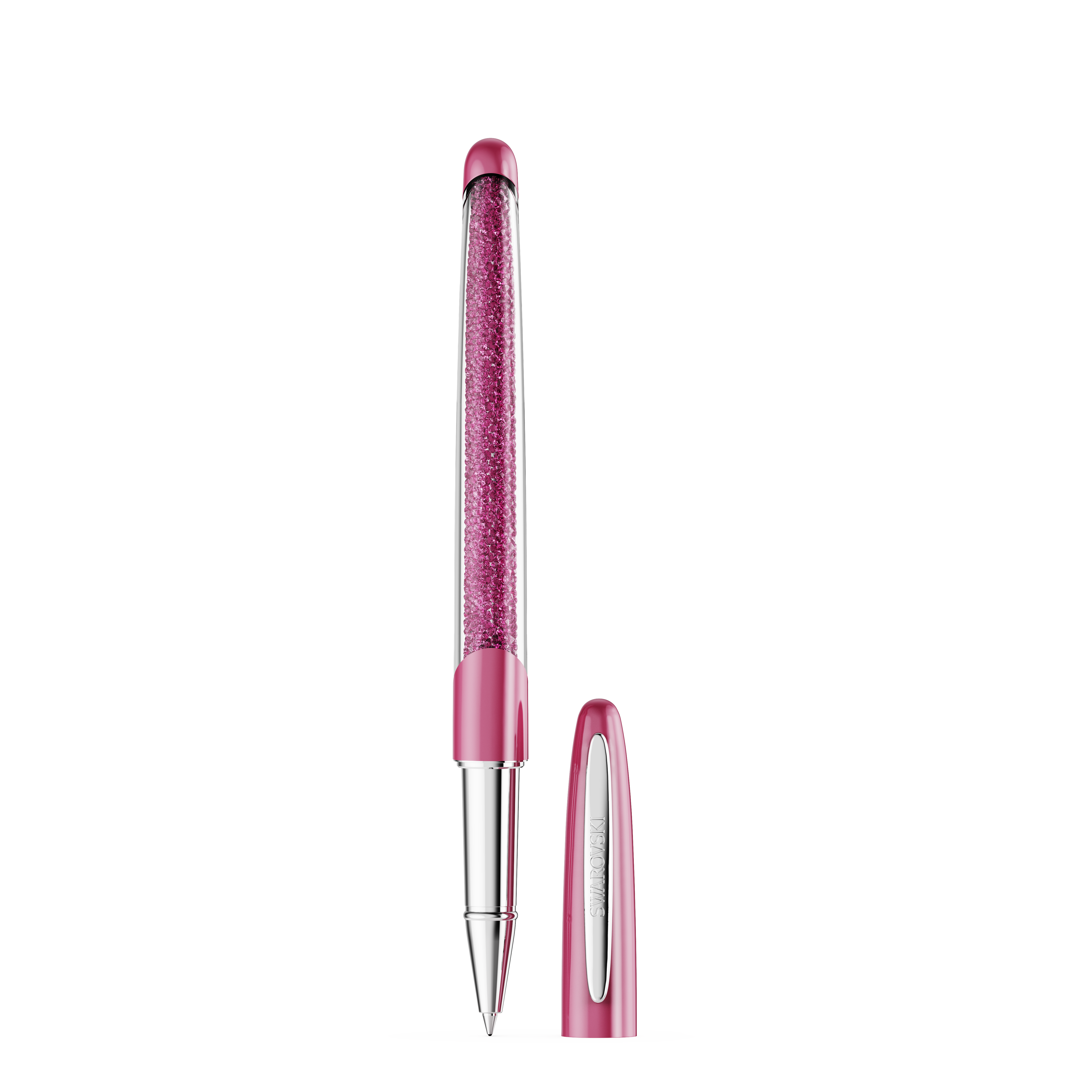 Swarovski Crystalline rollerball pen, Pink, Chrome plated 5717141