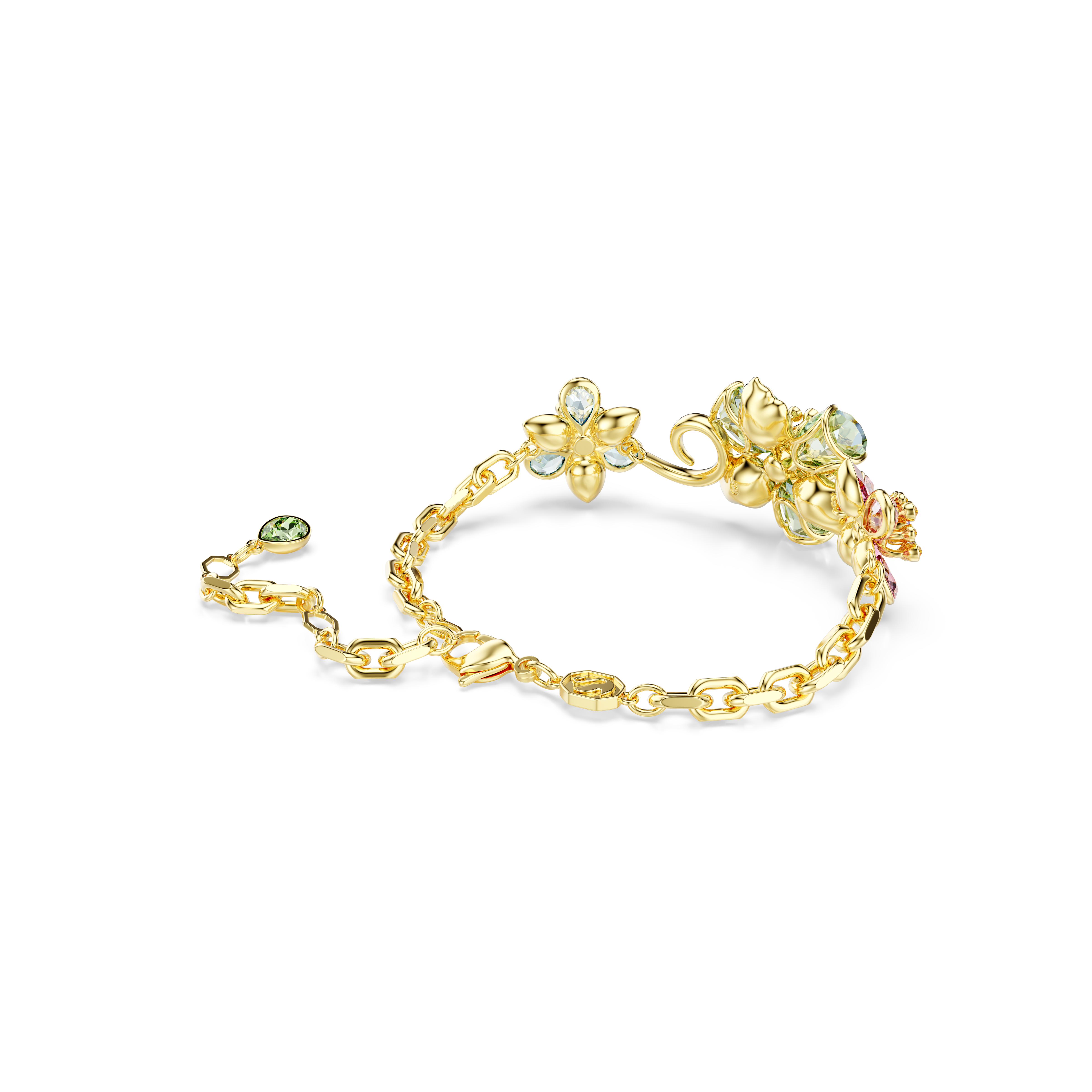 Swarovski Idyllia bracelet, Mixed cuts, Flower, Multicolored, Gold-tone plated 5717156