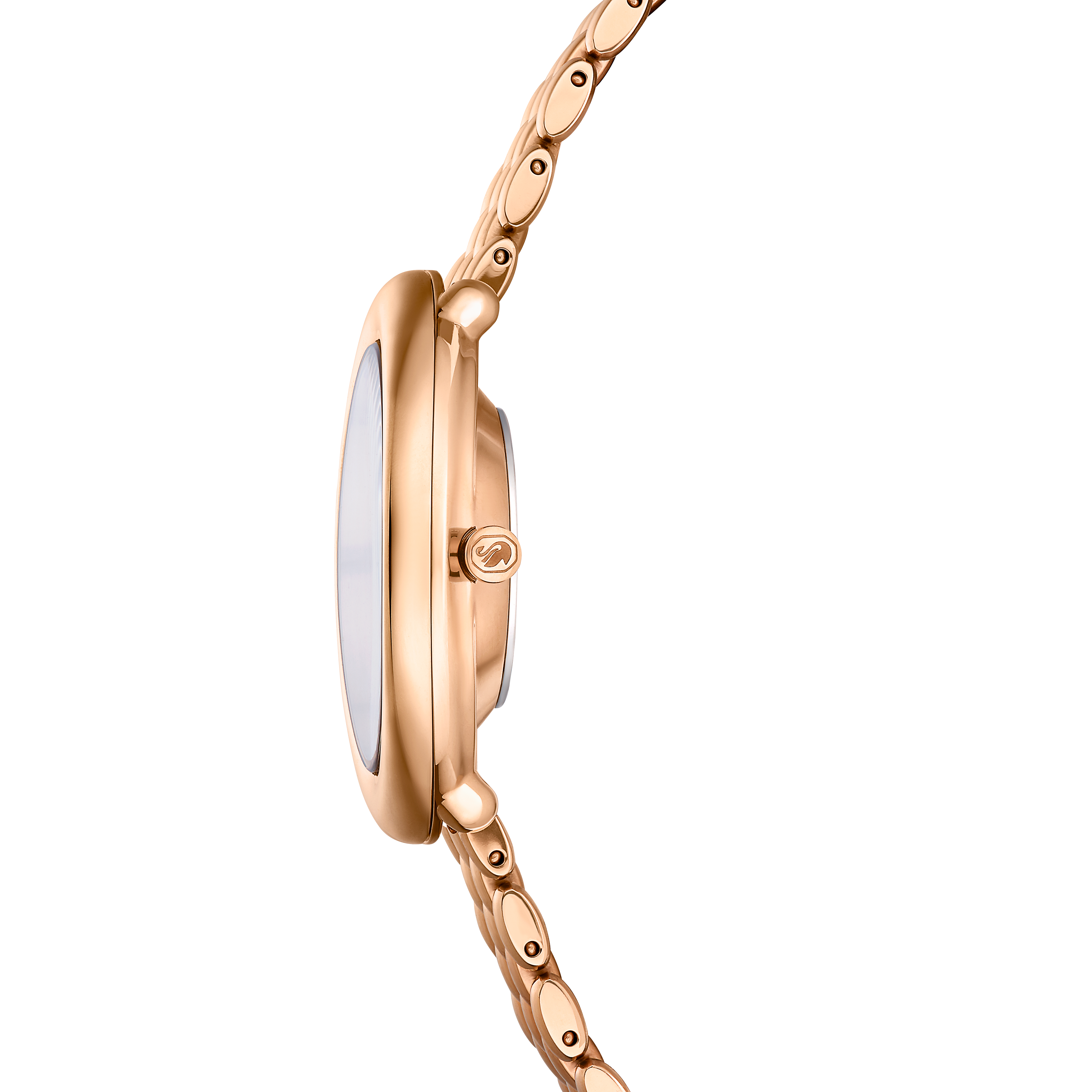 Swarovski Imber oval watch, Swiss Made, Metal bracelet, Gold tone, Rose gold-tone finish 5717532