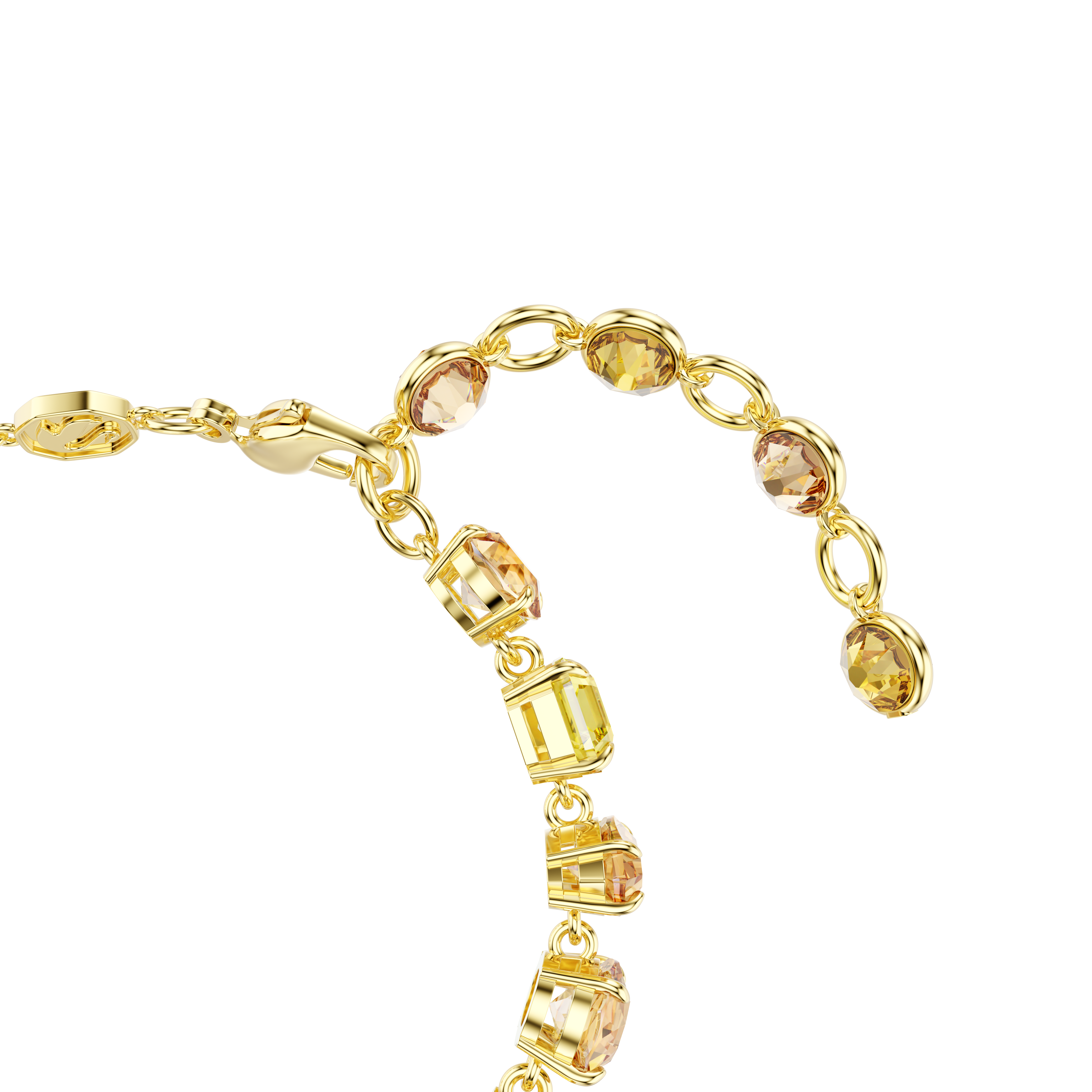 Swarovski Gema bracelet, Mixed cuts, Yellow, Gold-tone plated 5718072