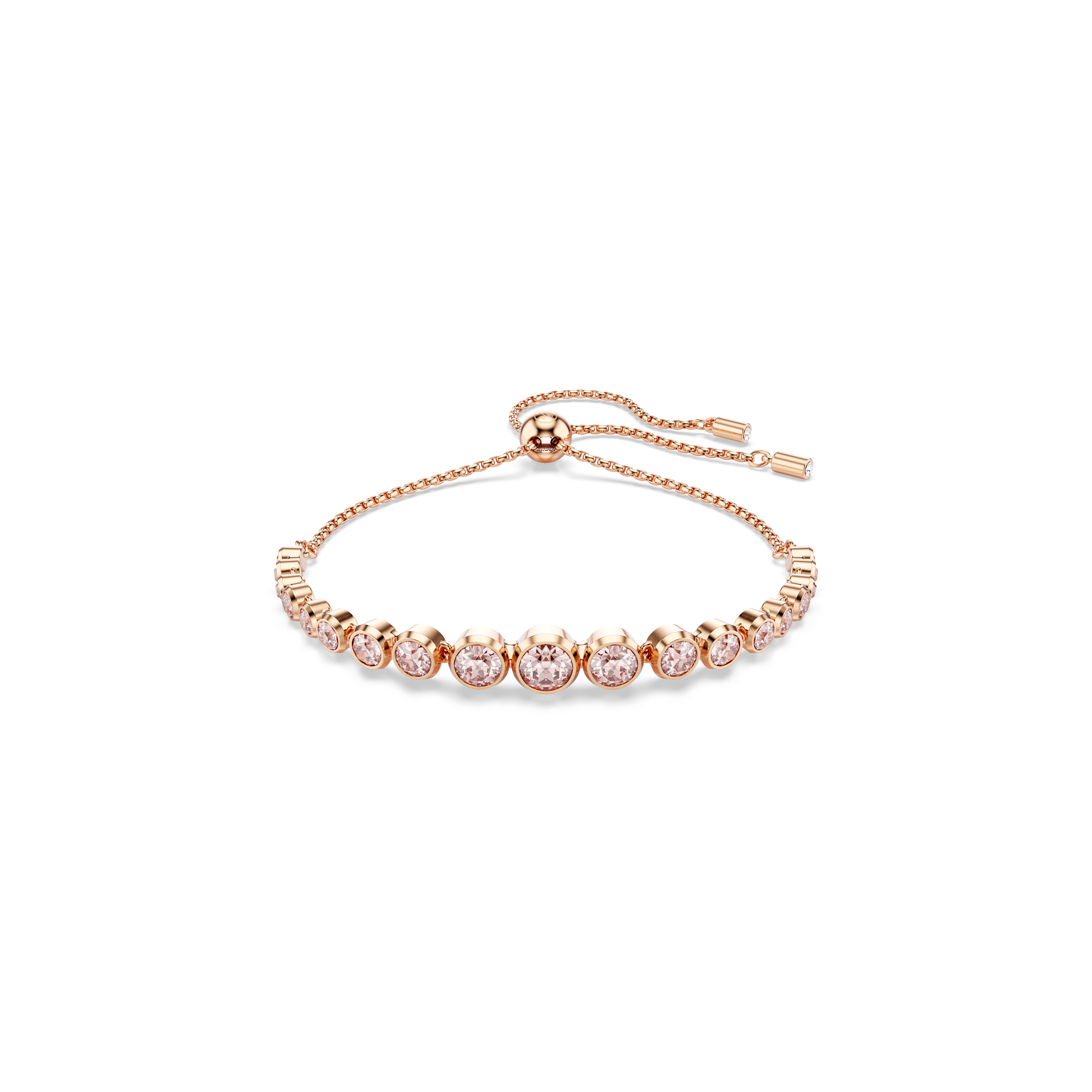 Swarovski Imber Tennis bracelet, Mixed round cuts, Pink, Rose gold-tone plated 5718204