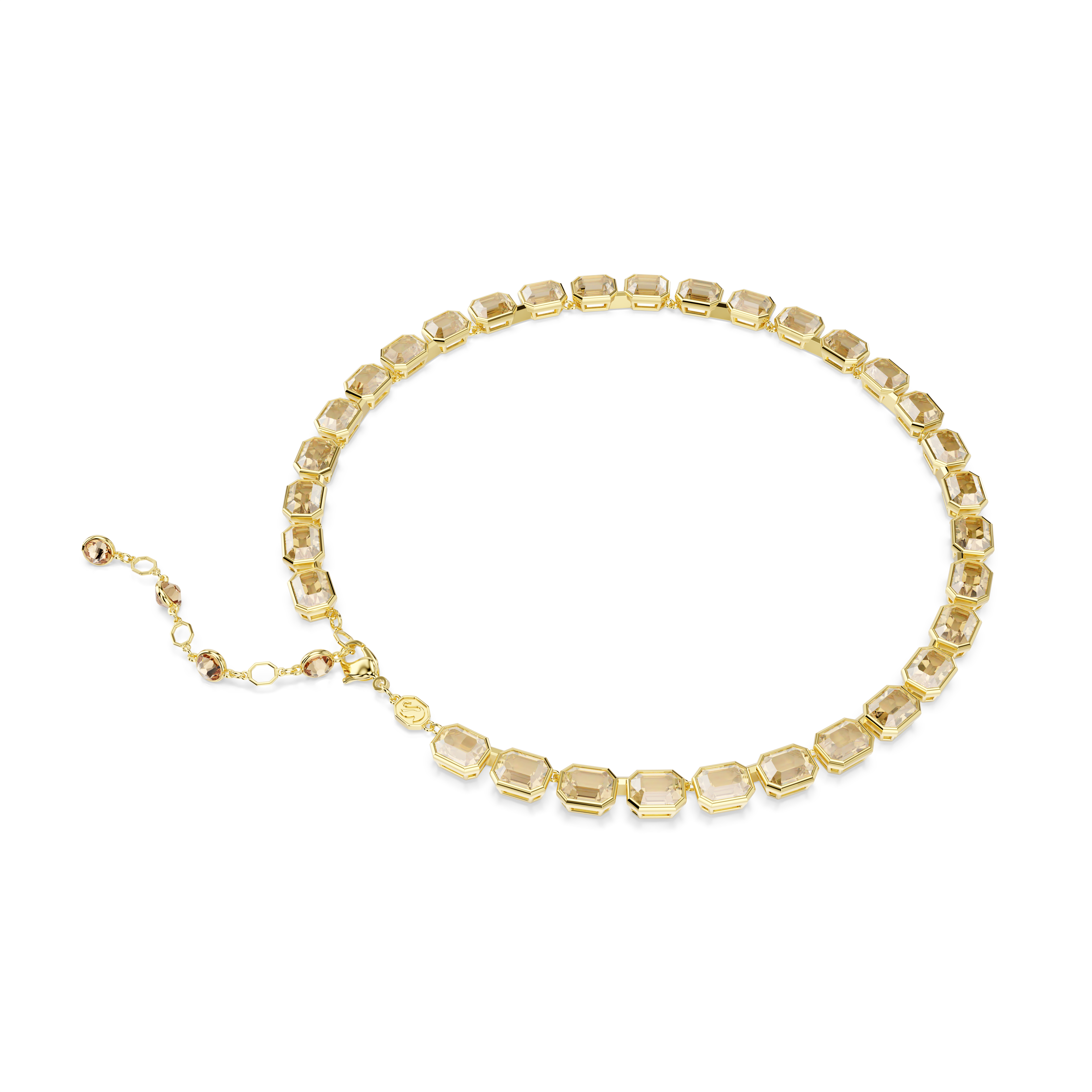 Swarovski Millenia necklace, Octagon cut, Yellow, Gold-tone plated 5718674
