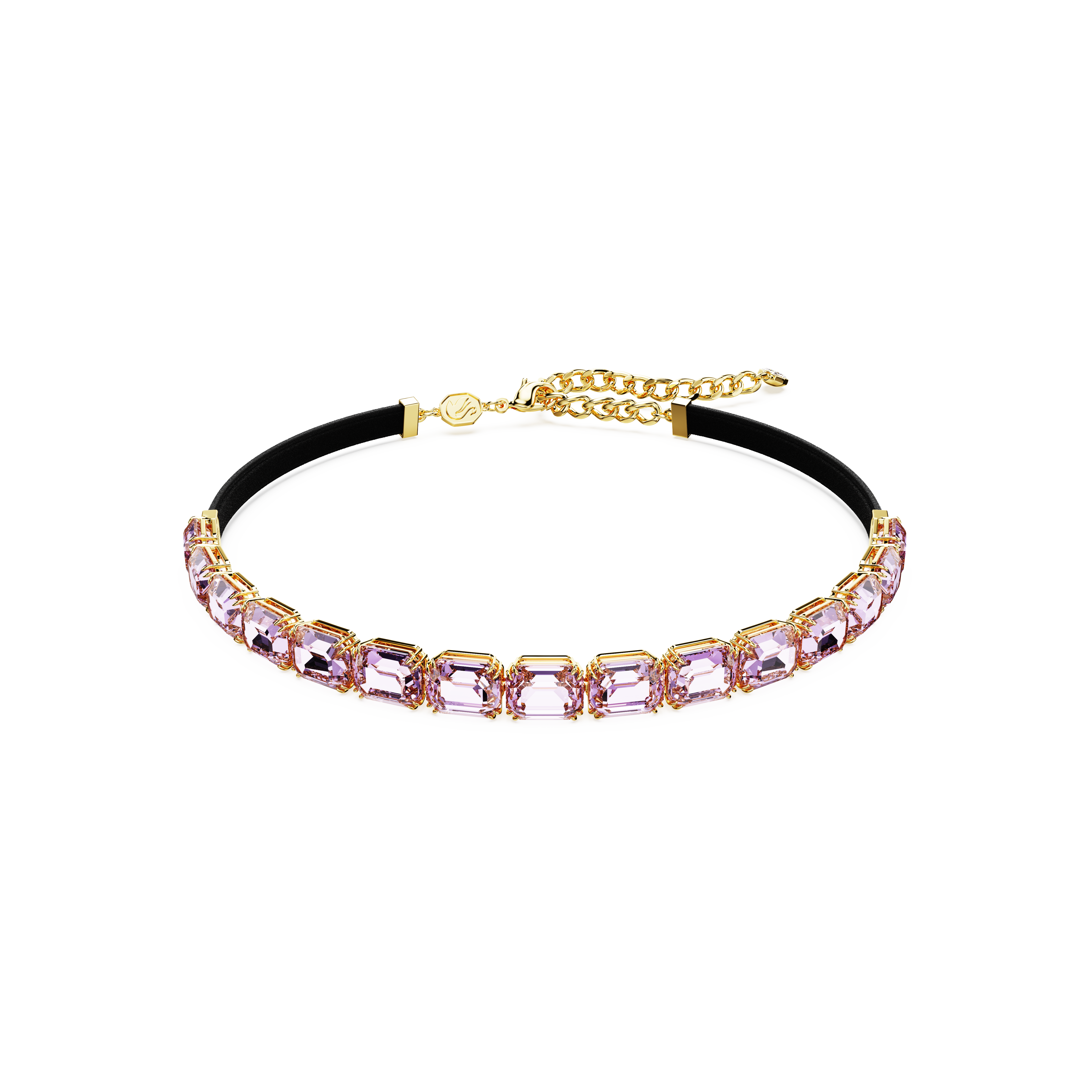 Swarovski Millenia choker, Octagon cut, Purple, Gold-tone plated 5720486