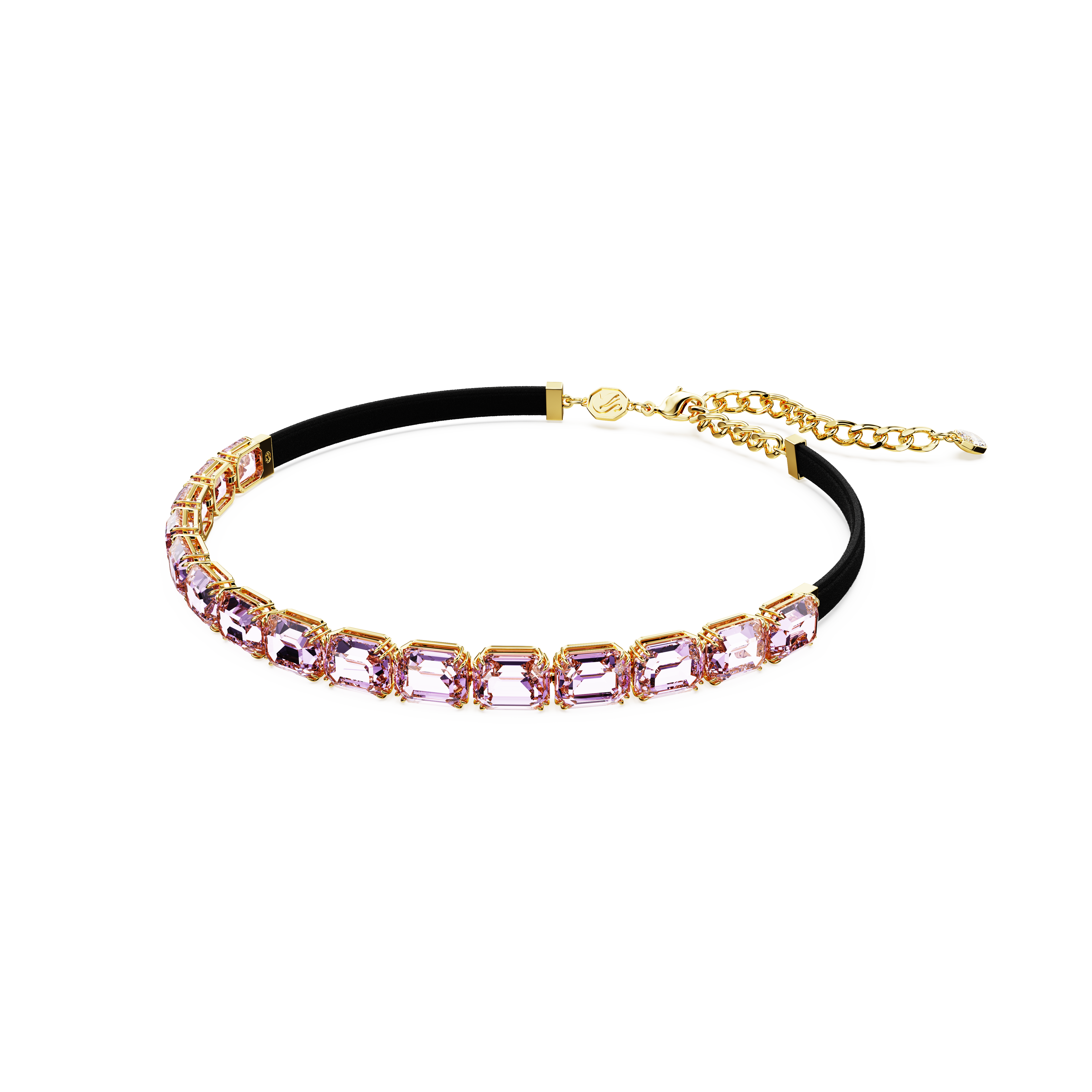 Swarovski Millenia choker, Octagon cut, Purple, Gold-tone plated 5720486