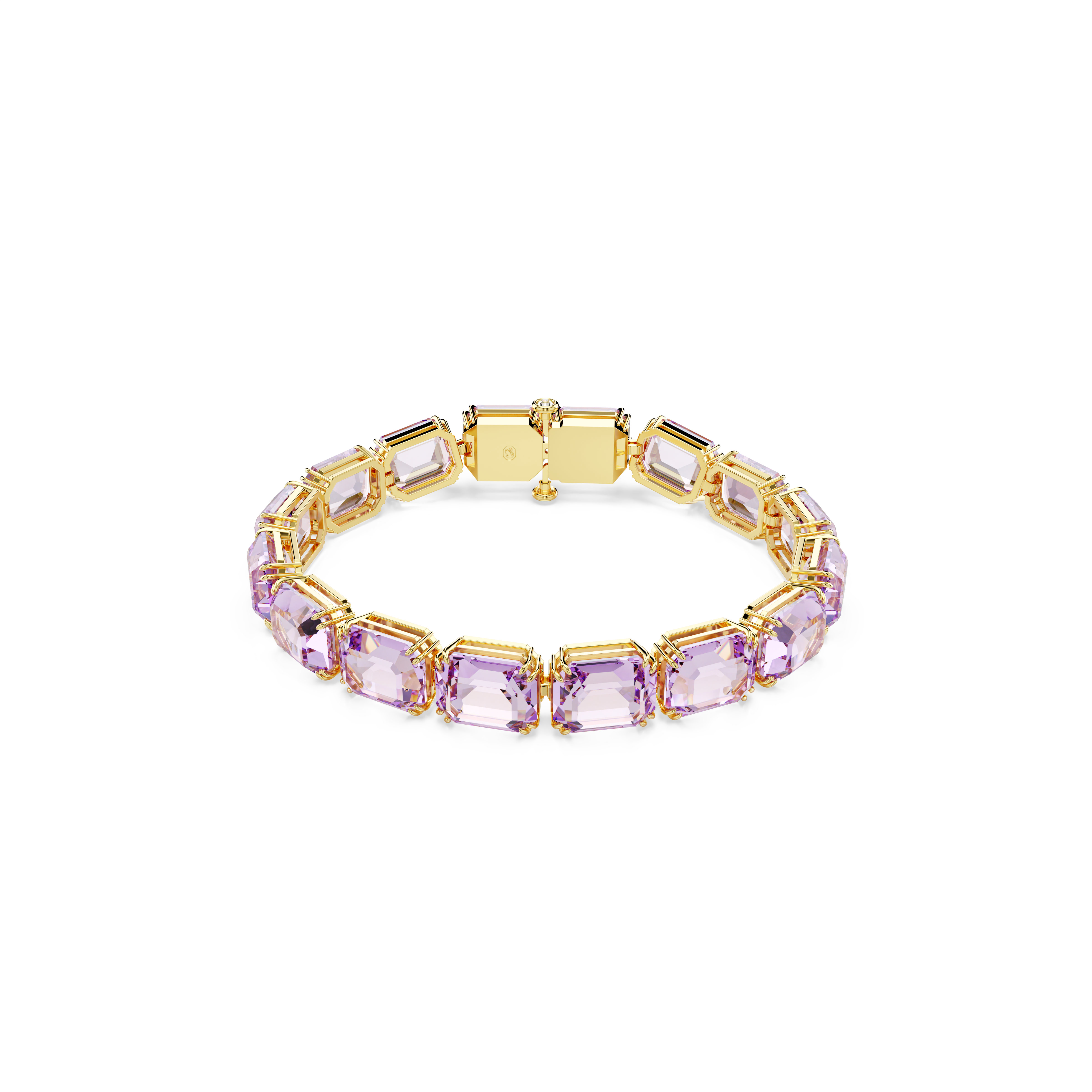 Swarovski Millenia bracelet, Octagon cut, Purple, Gold-tone plated 5720487
