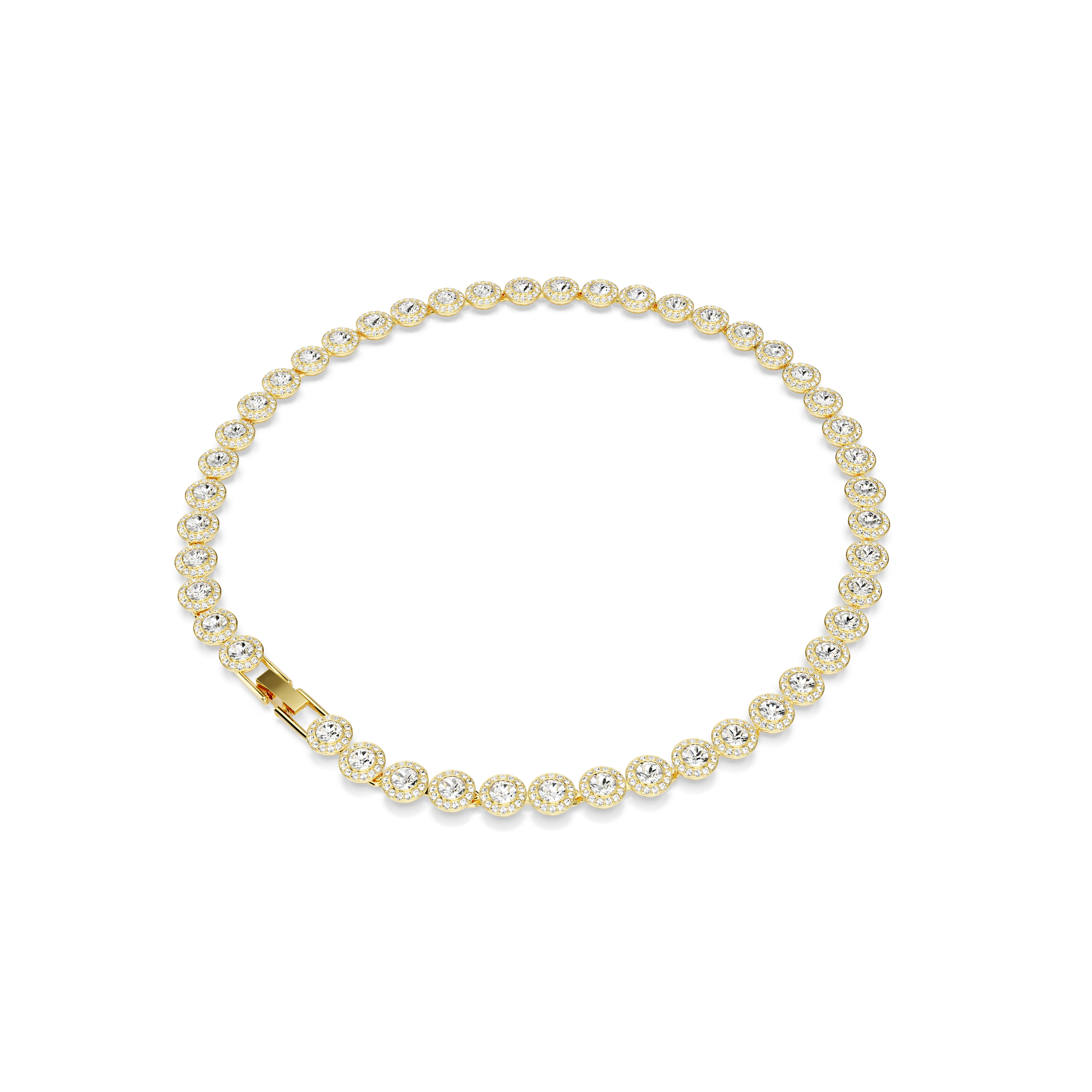 Swarovski Una Angelic necklace, Round cut, White, Gold-tone plated 5720505