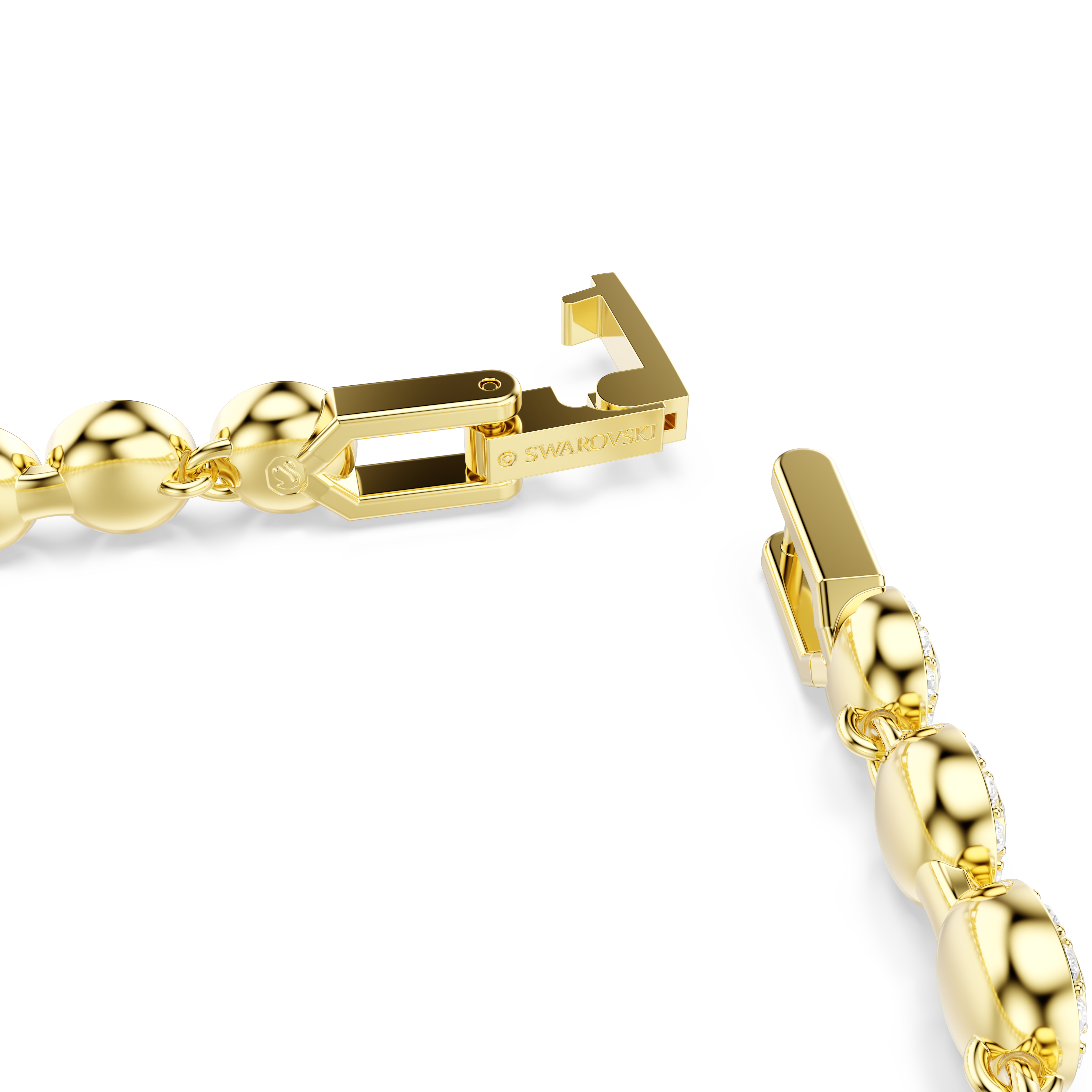 Swarovski Una Angelic set, Round cut, White, Gold-tone plated 5720506