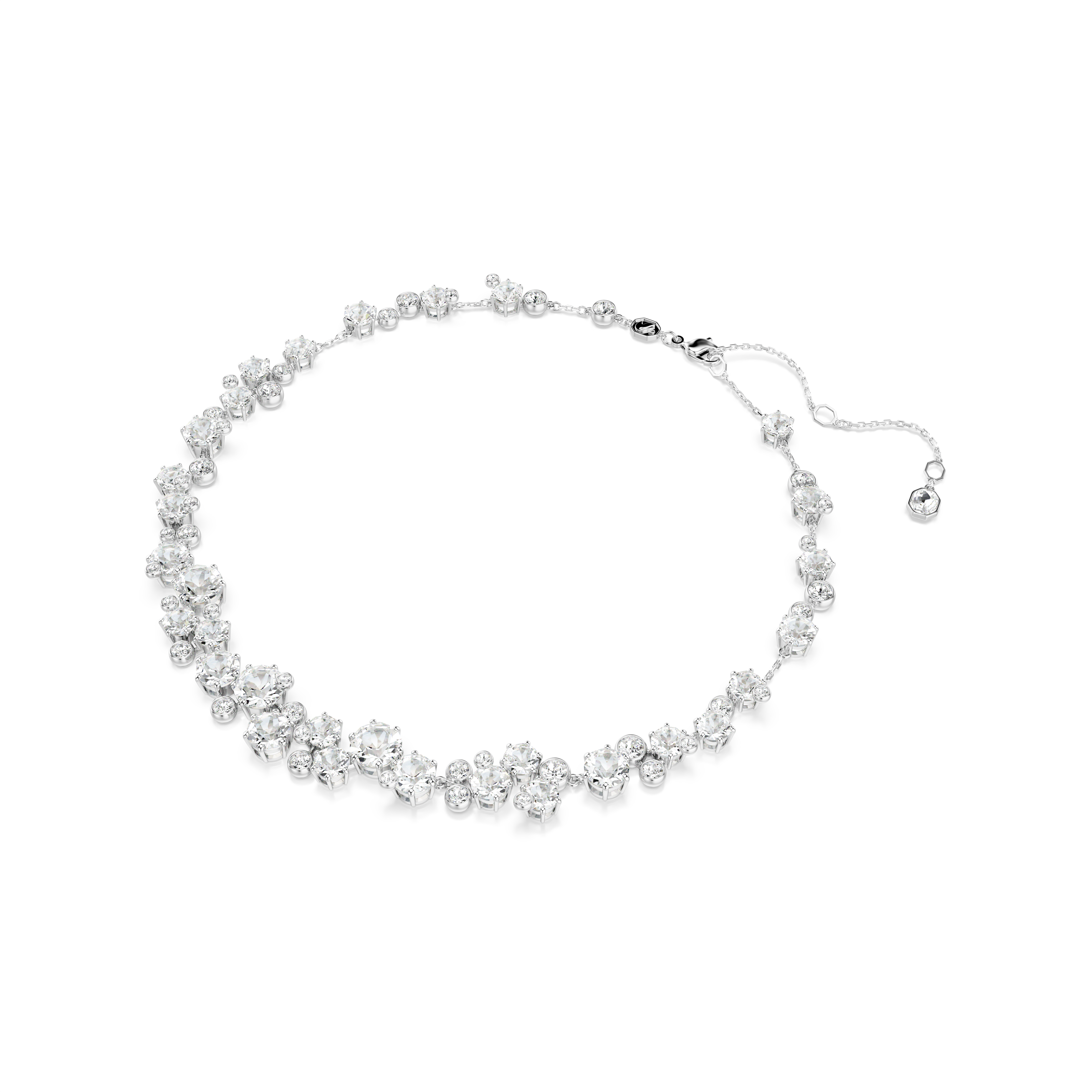 Swarovski Constella necklace, Round cut, White, Rhodium plated 5722472