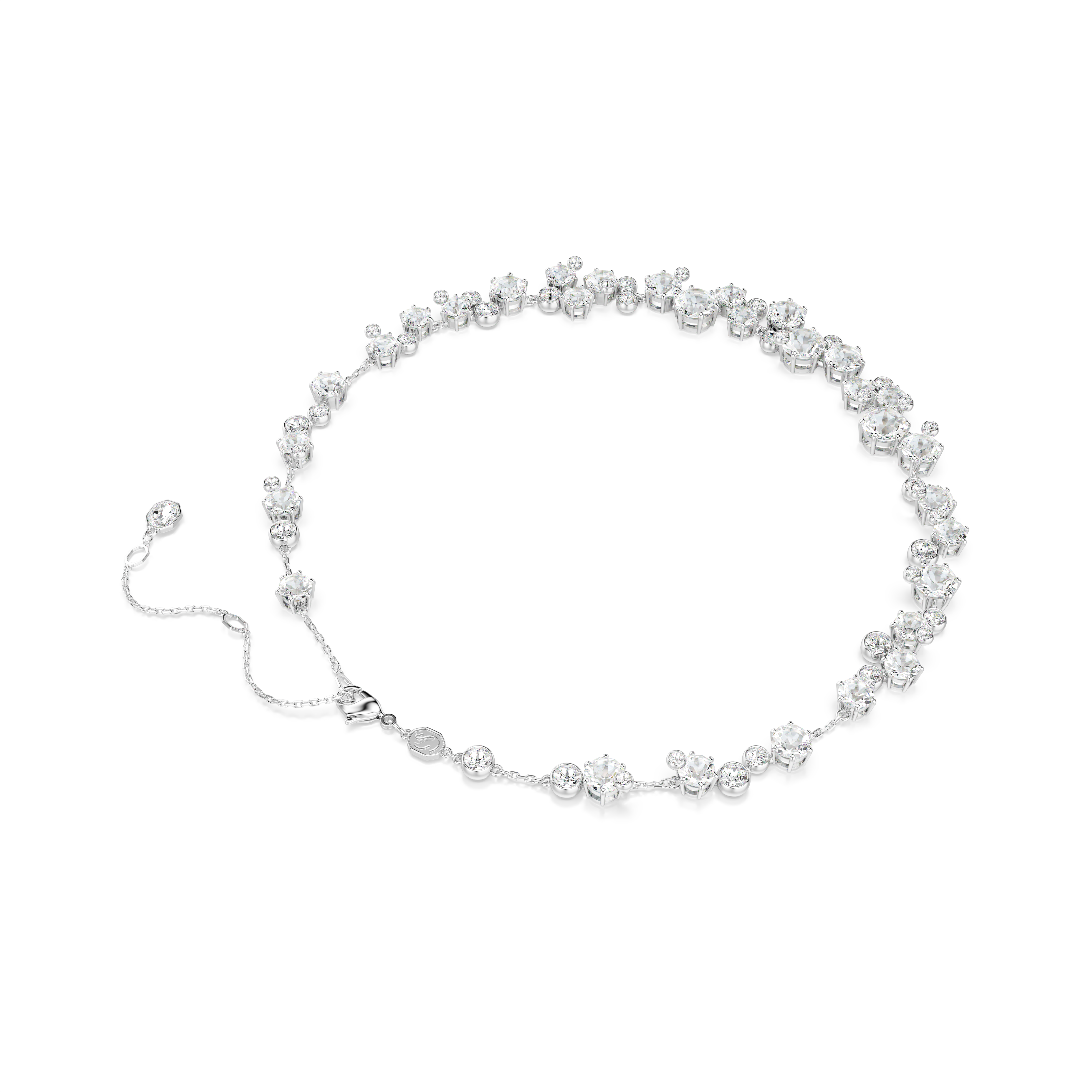 Swarovski Constella necklace, Round cut, White, Rhodium plated 5722472