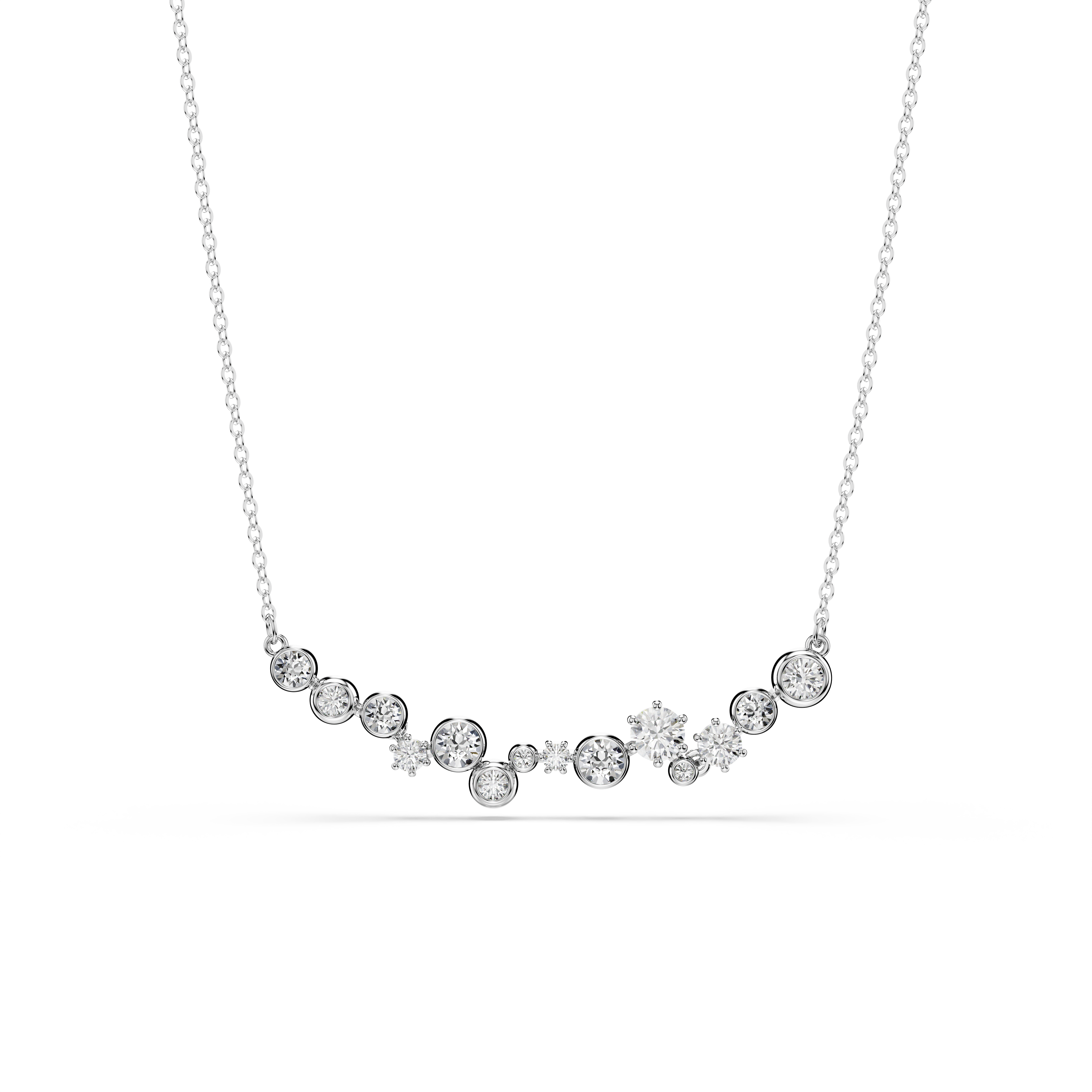 Swarovski Constella necklace, Mixed cuts, White, Rhodium plated 5722473