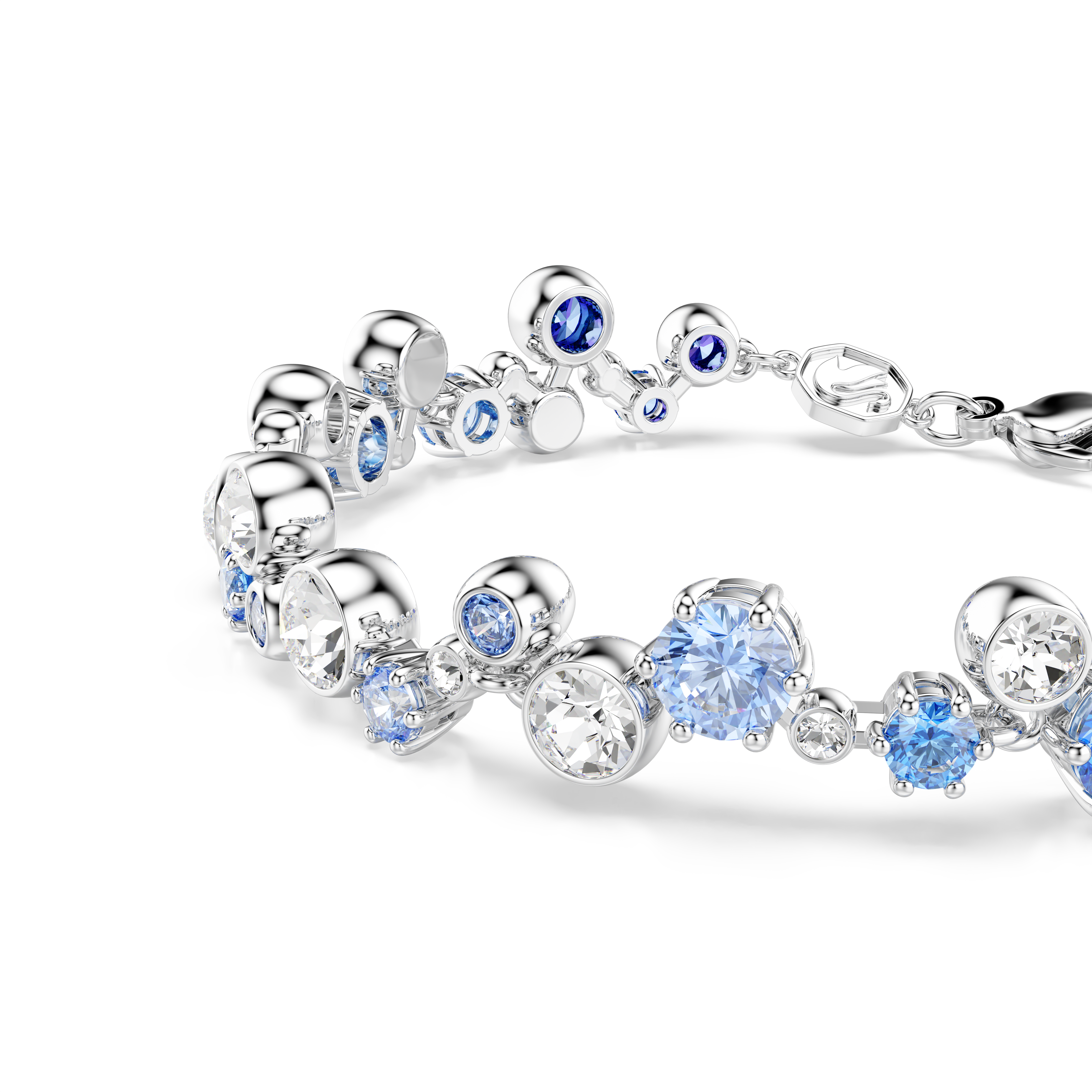 Swarovski Constella bracelet, Mixed cuts, Blue, Rhodium plated 5722479