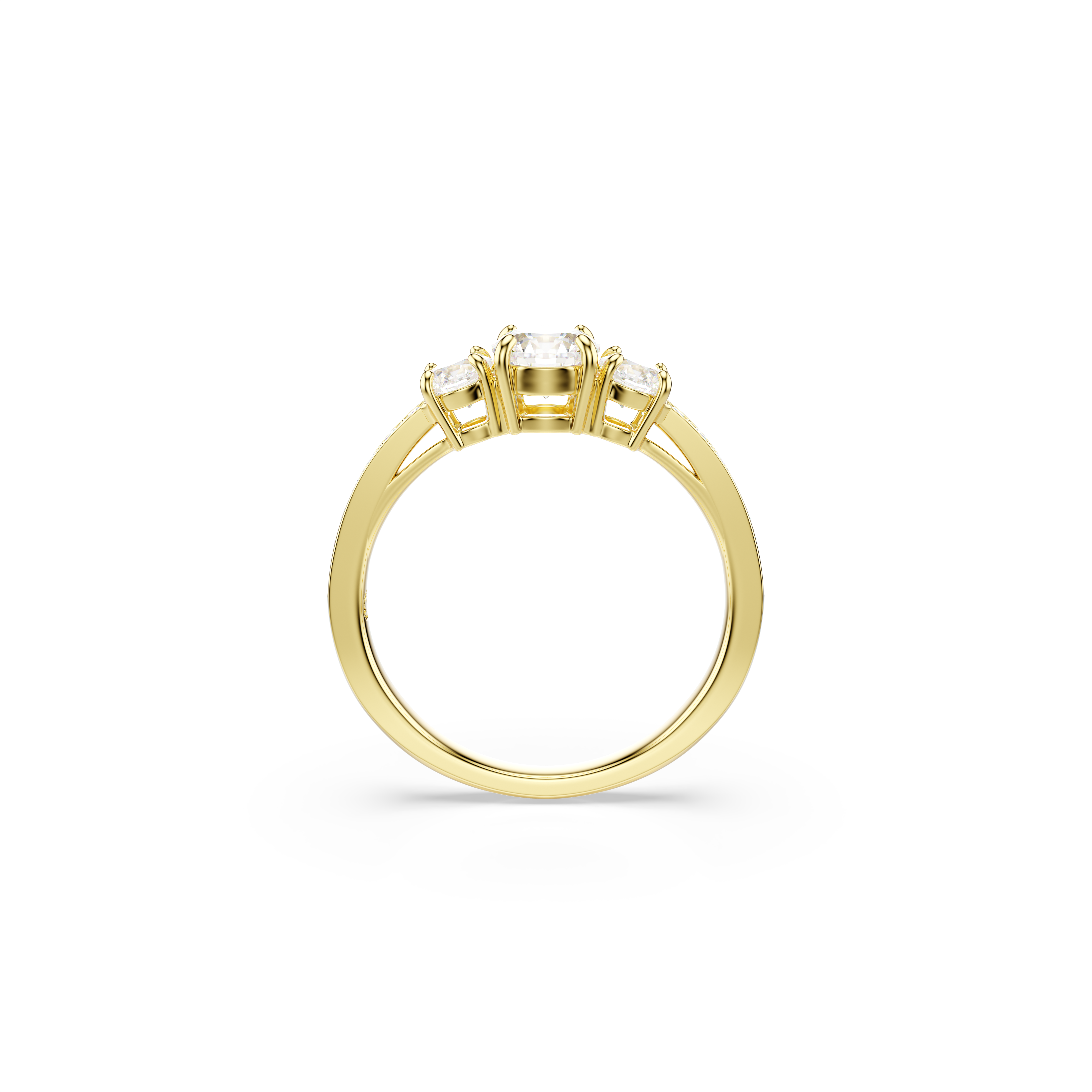 Swarovski Stilla Attract ring, Round cut, White, Gold-tone plated 5723293