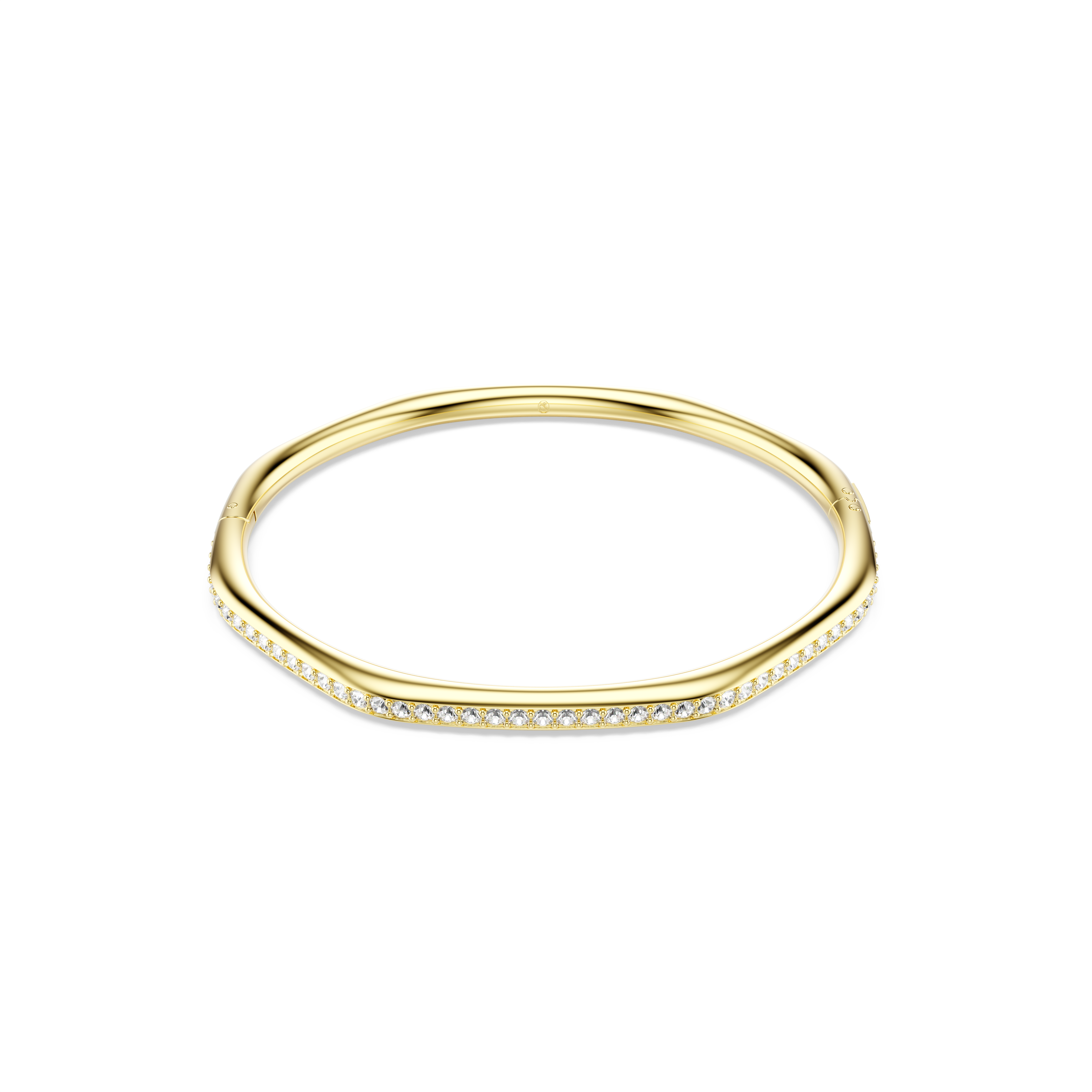 Swarovski Dextera bangle, Octagon shape, Round cut, White, Gold-tone plated 5724581