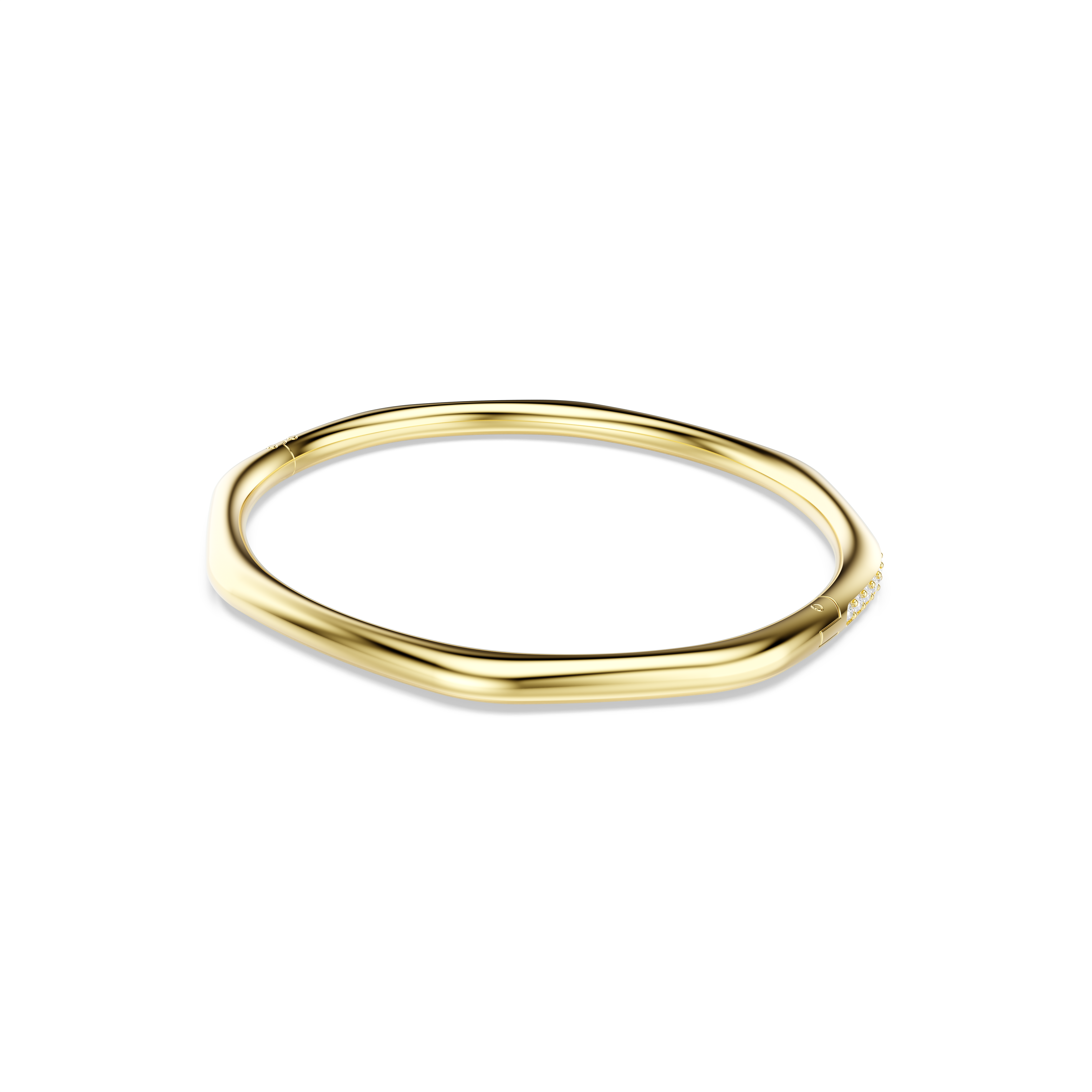 Swarovski Dextera bangle, Octagon shape, Round cut, White, Gold-tone plated 5724582