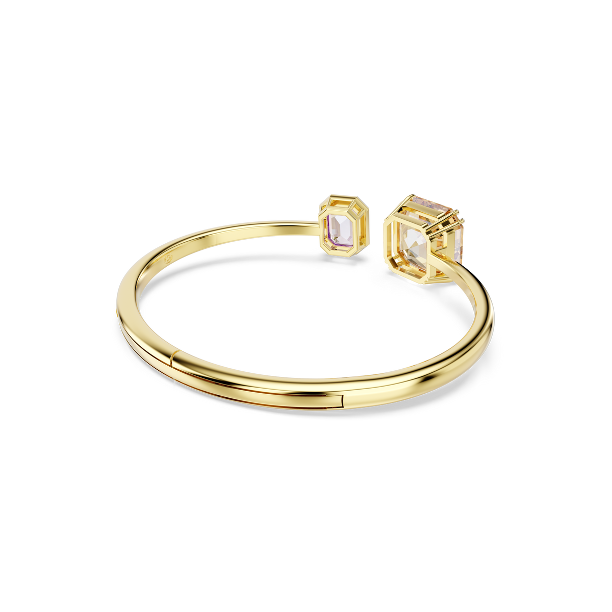 Swarovski Millenia bangle, Octagon cut, Multicolored, Gold-tone plated ...