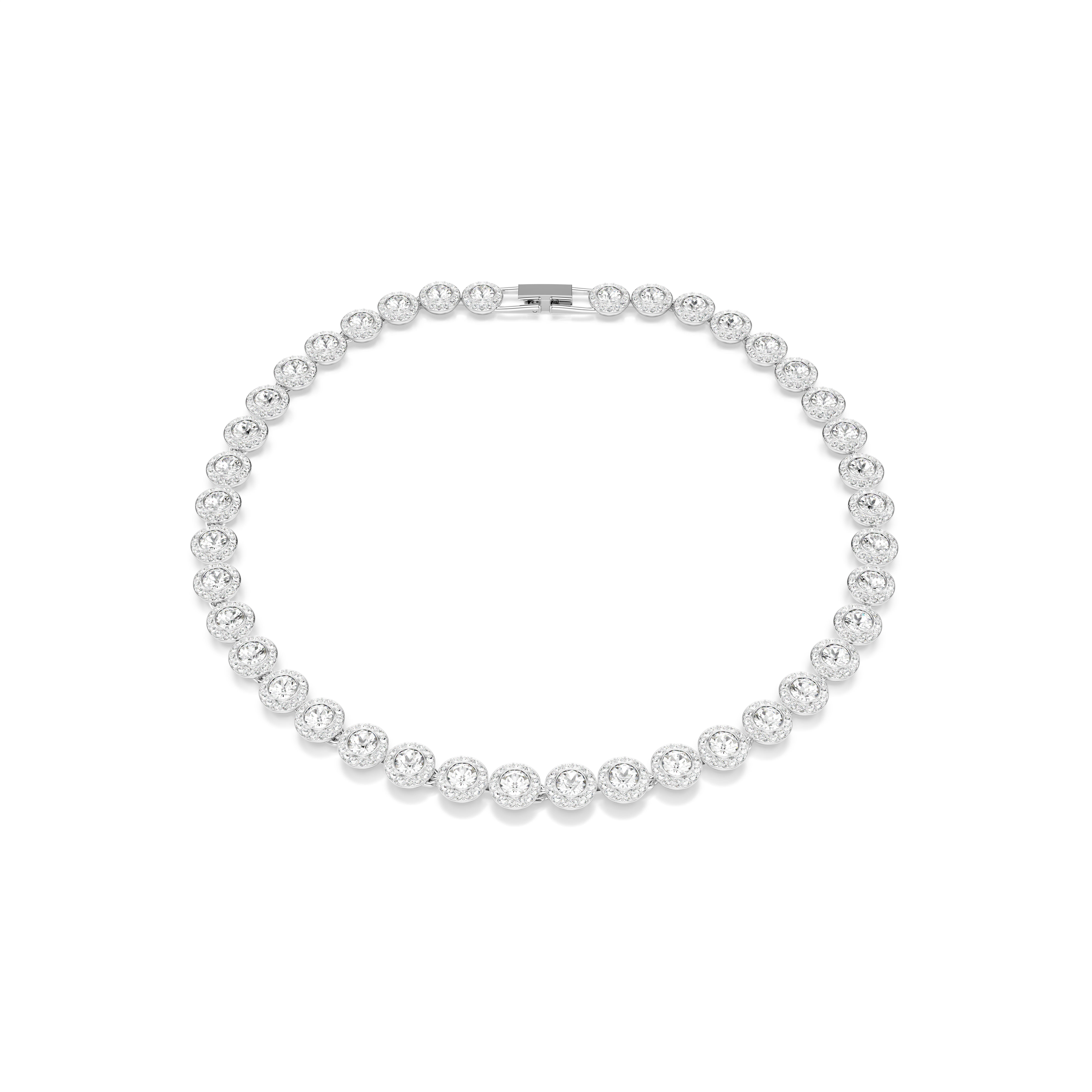 Swarovski Una Angelic necklace, Round cut, White, Rhodium plated 5727095