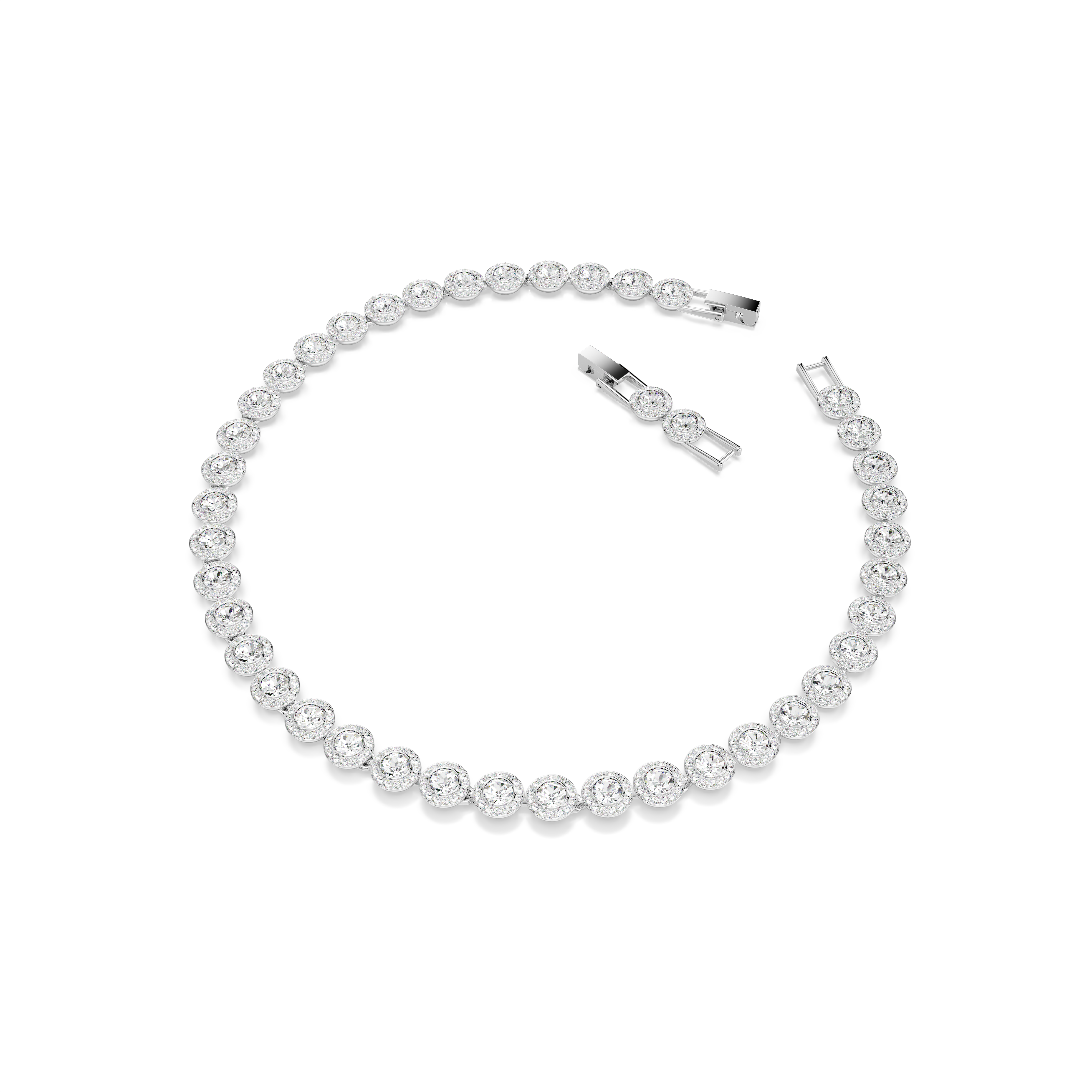 Swarovski Una Angelic necklace, Round cut, White, Rhodium plated 5727095