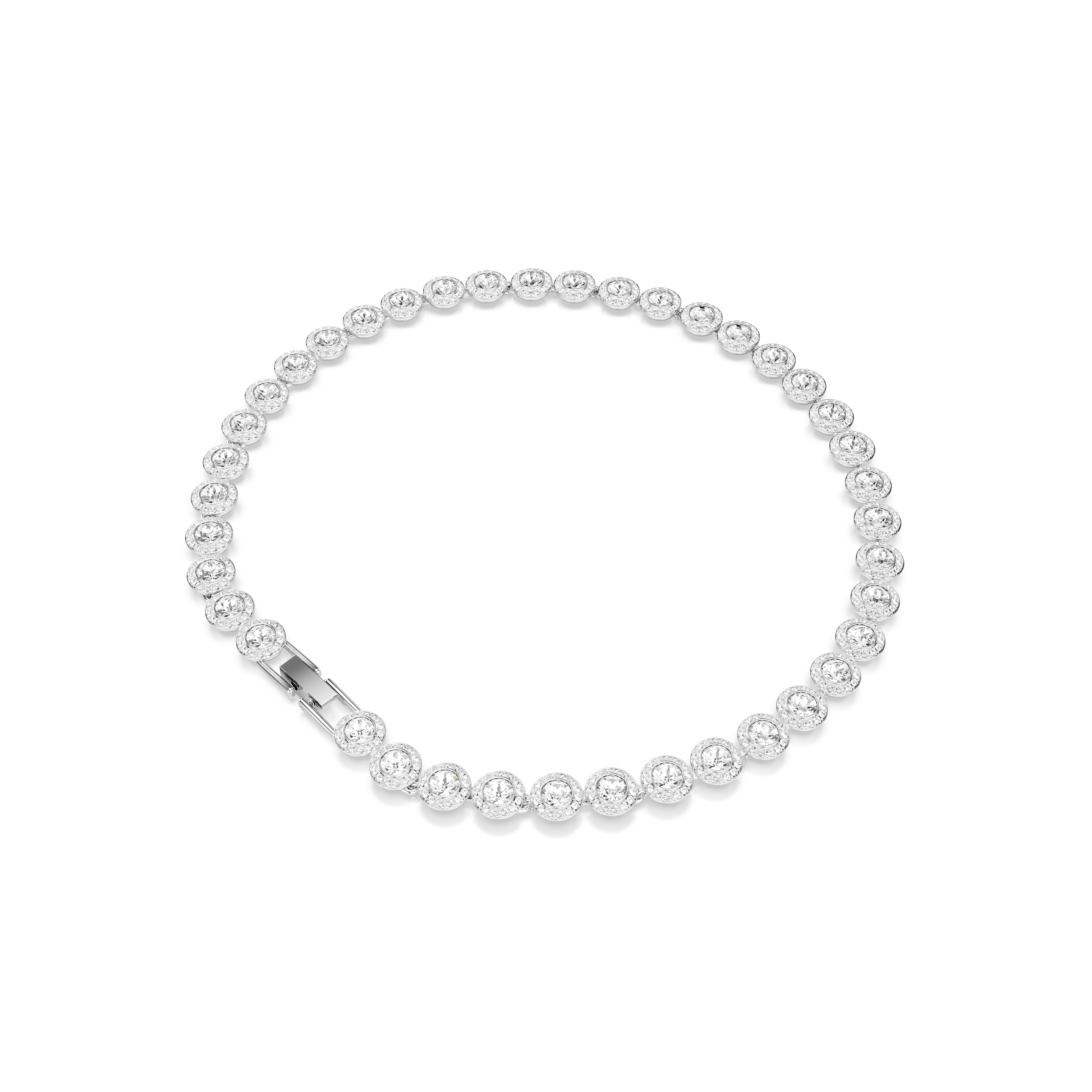 Swarovski Una Angelic necklace, Round cut, White, Rhodium plated 5727095