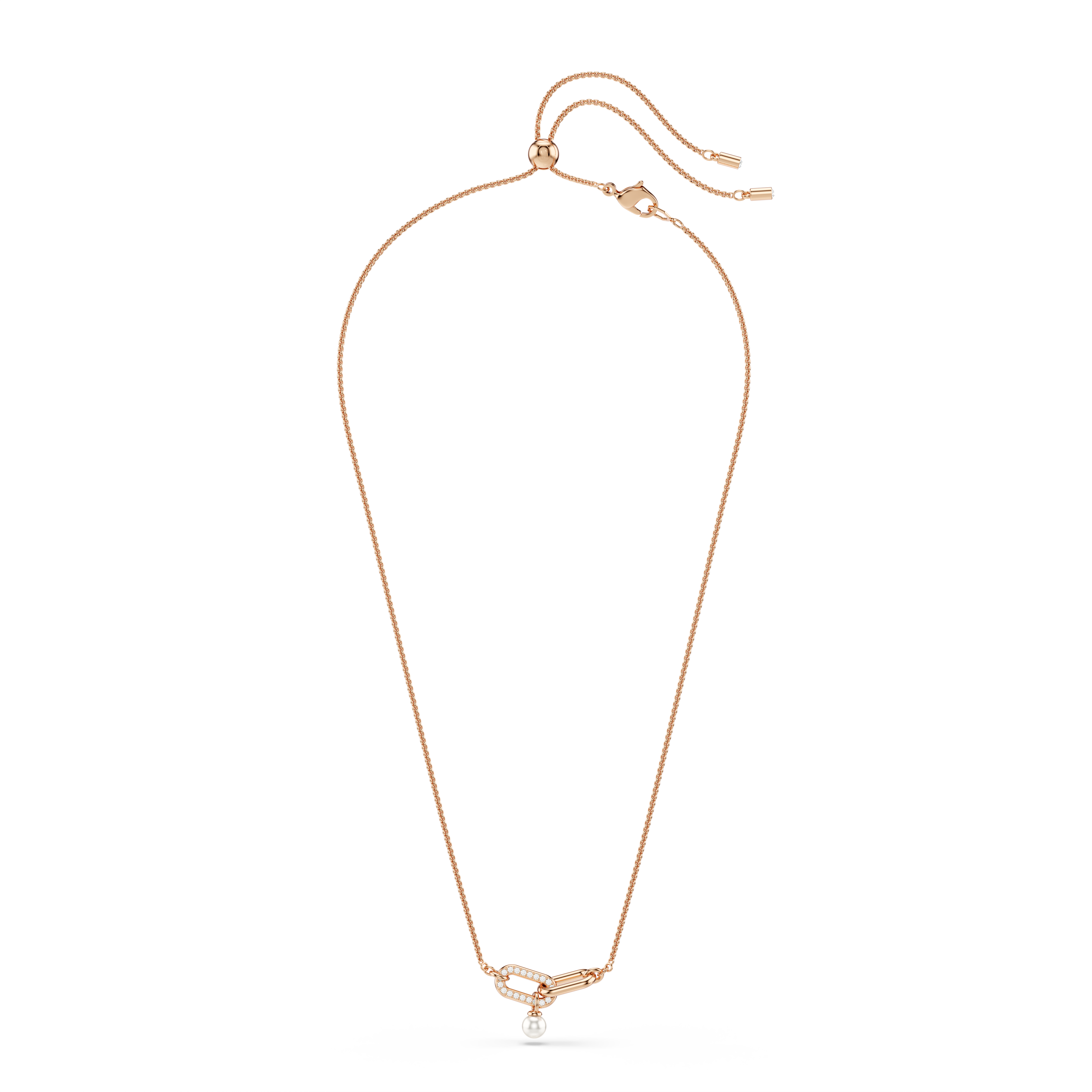 Swarovski Constella pendant, Crystal pearl, Round cut, White, Rose gold-tone plated 5728589