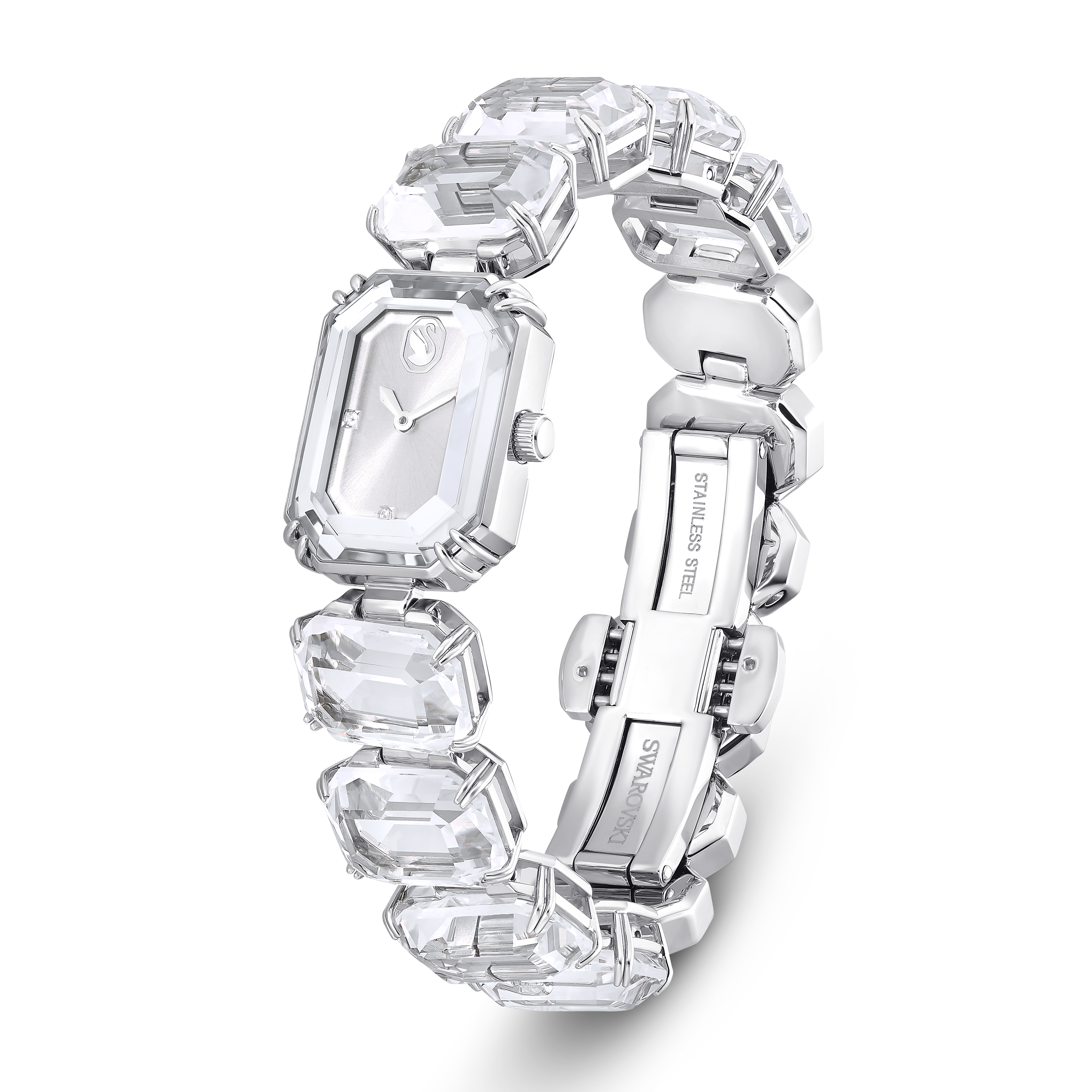 Swarovski Watch, Octagon cut bracelet, White, Stainless steel 5729182