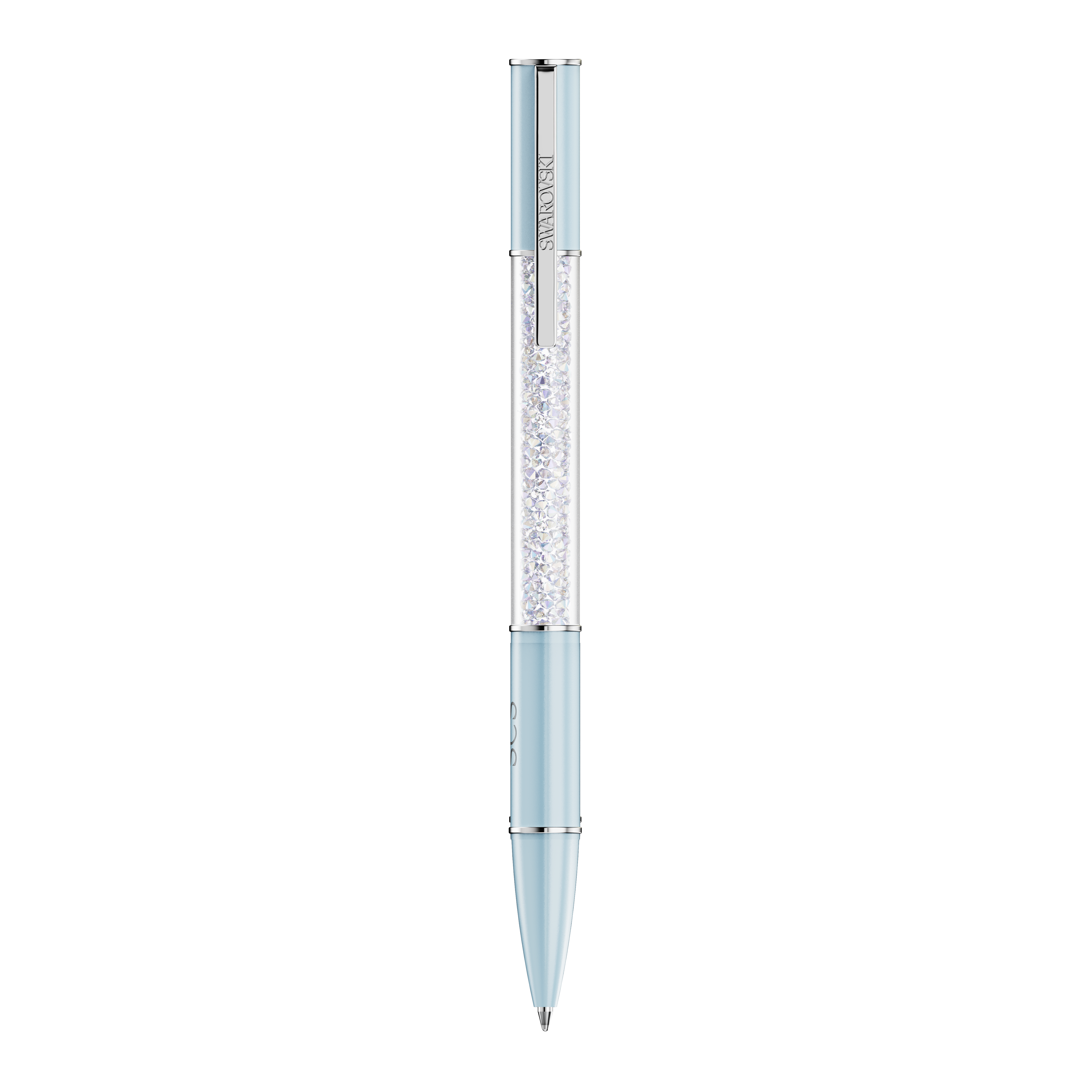 Swarovski Crystalline ballpoint pen, Blue, Chrome plated 5730493
