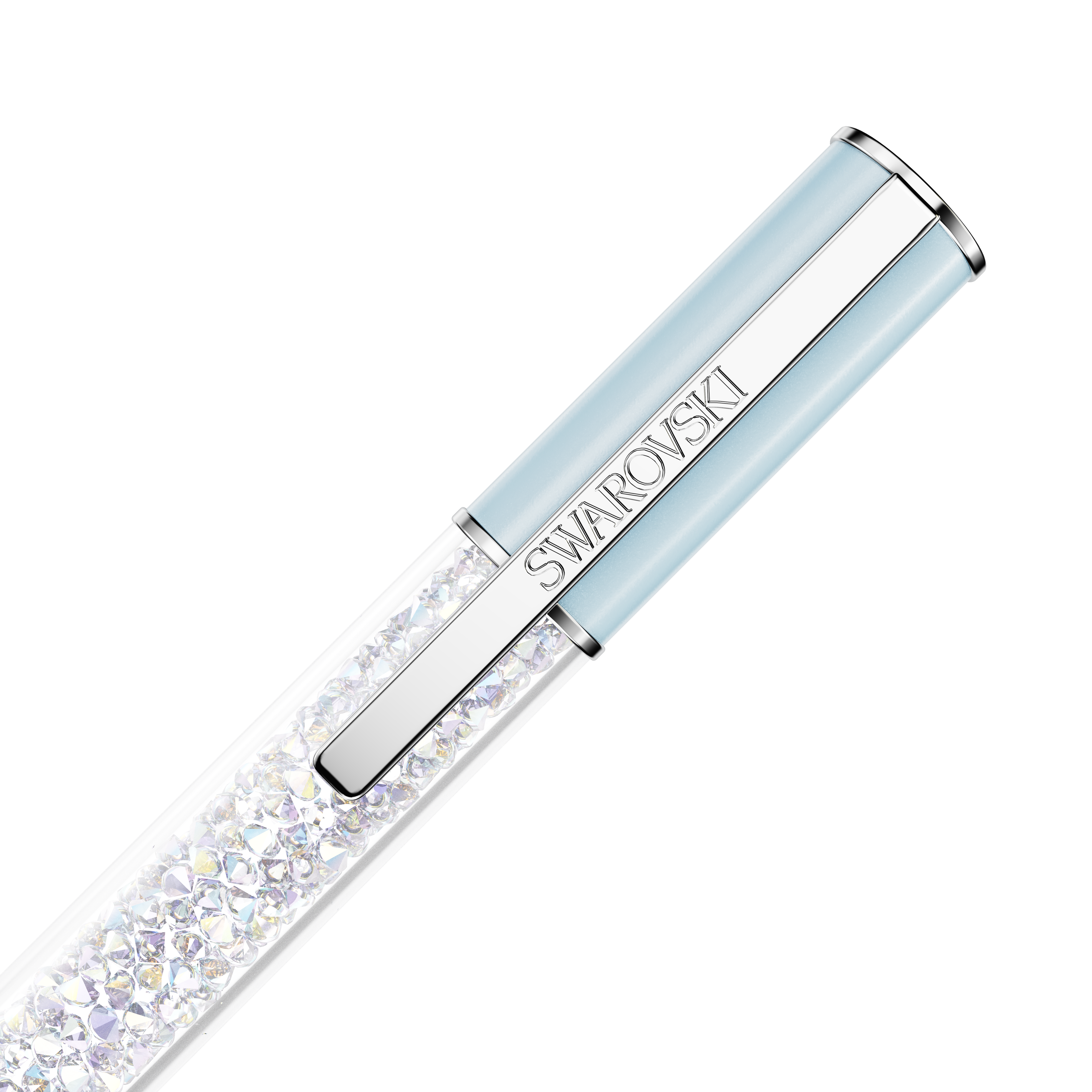 Swarovski Crystalline ballpoint pen, Blue, Chrome plated 5730493