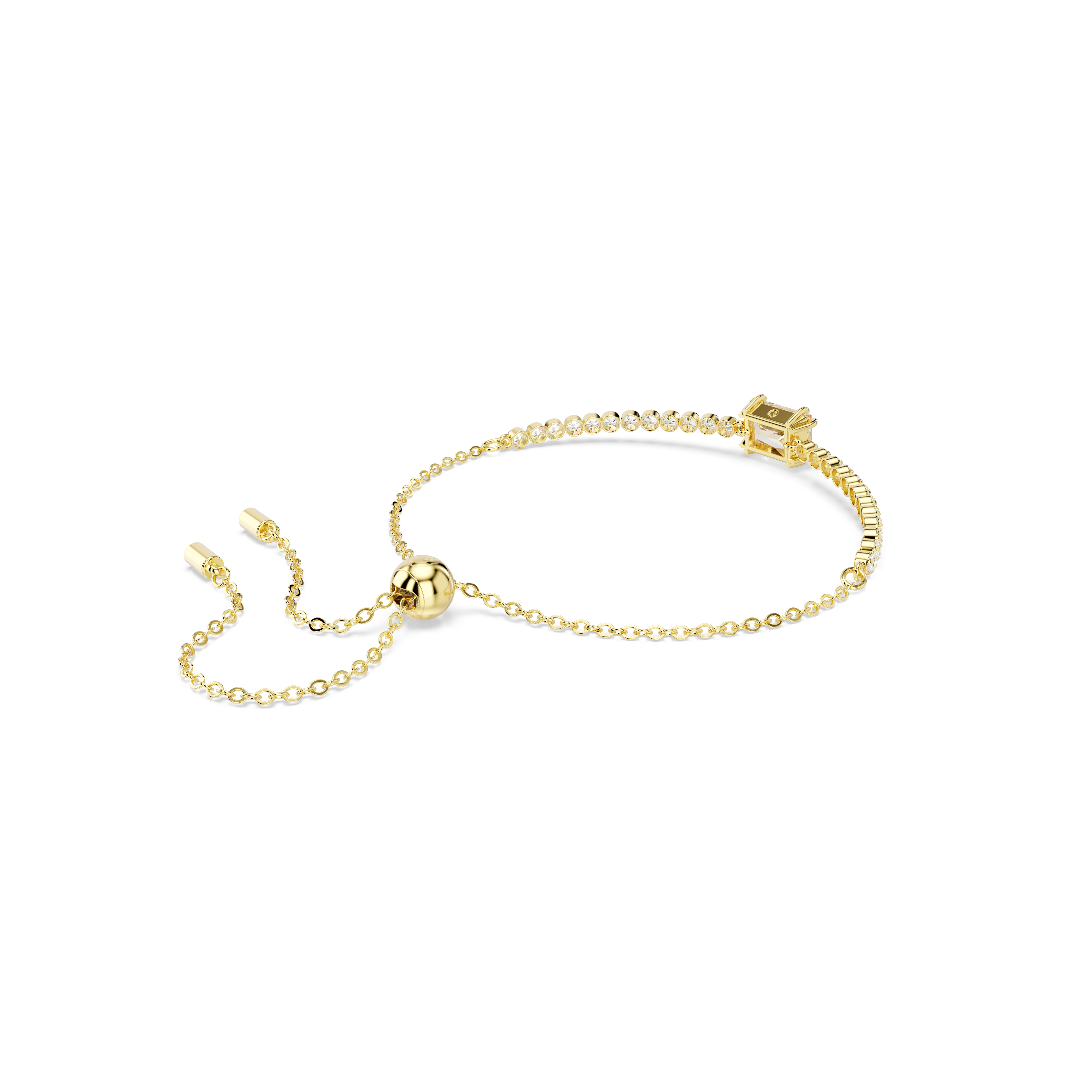 Swarovski Matrix Tennis bracelet, Mixed cuts, Caramel, Gold-tone plated 5730699