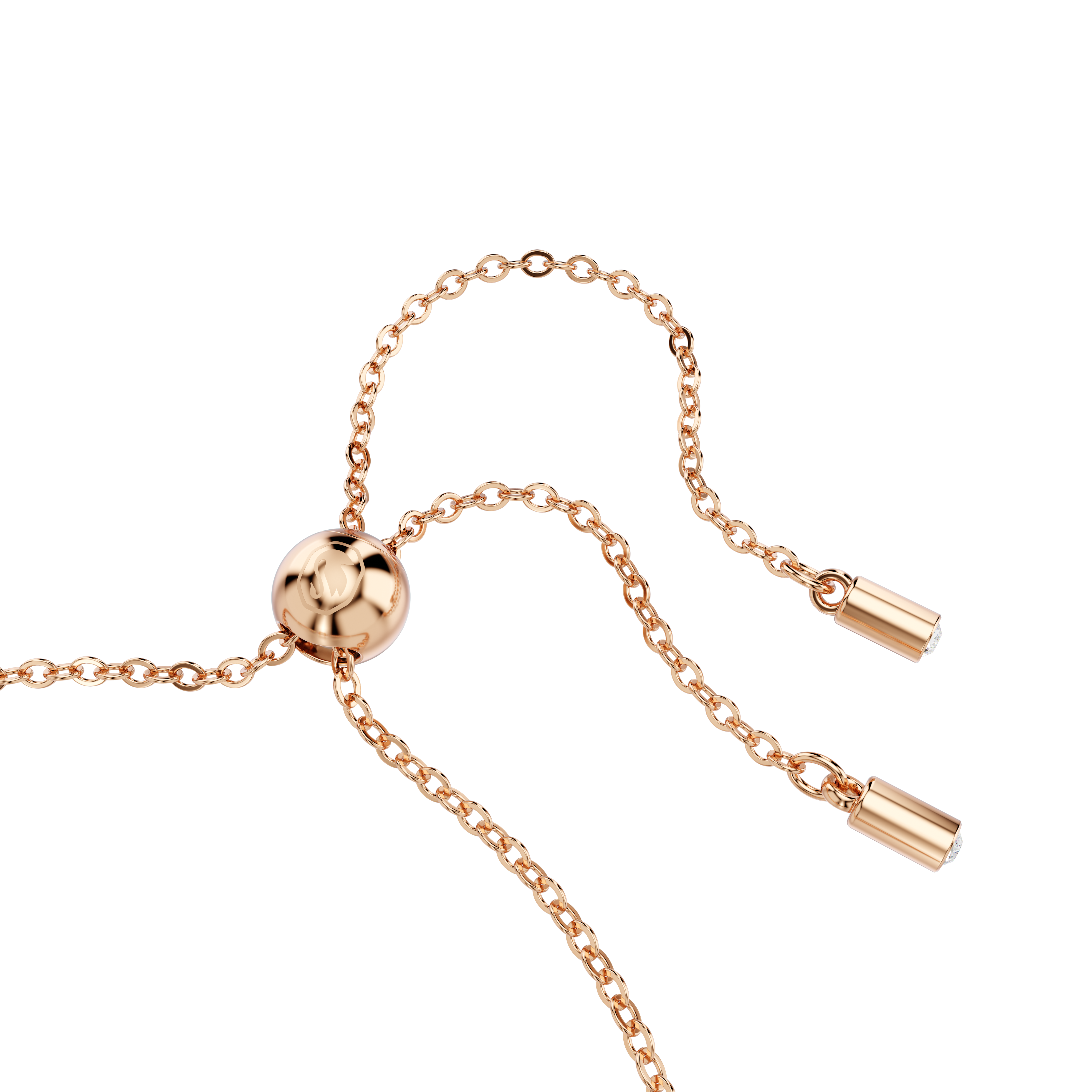 Swarovski Matrix Tennis bracelet, Mixed cuts, White, Rose gold-tone plated 5730706