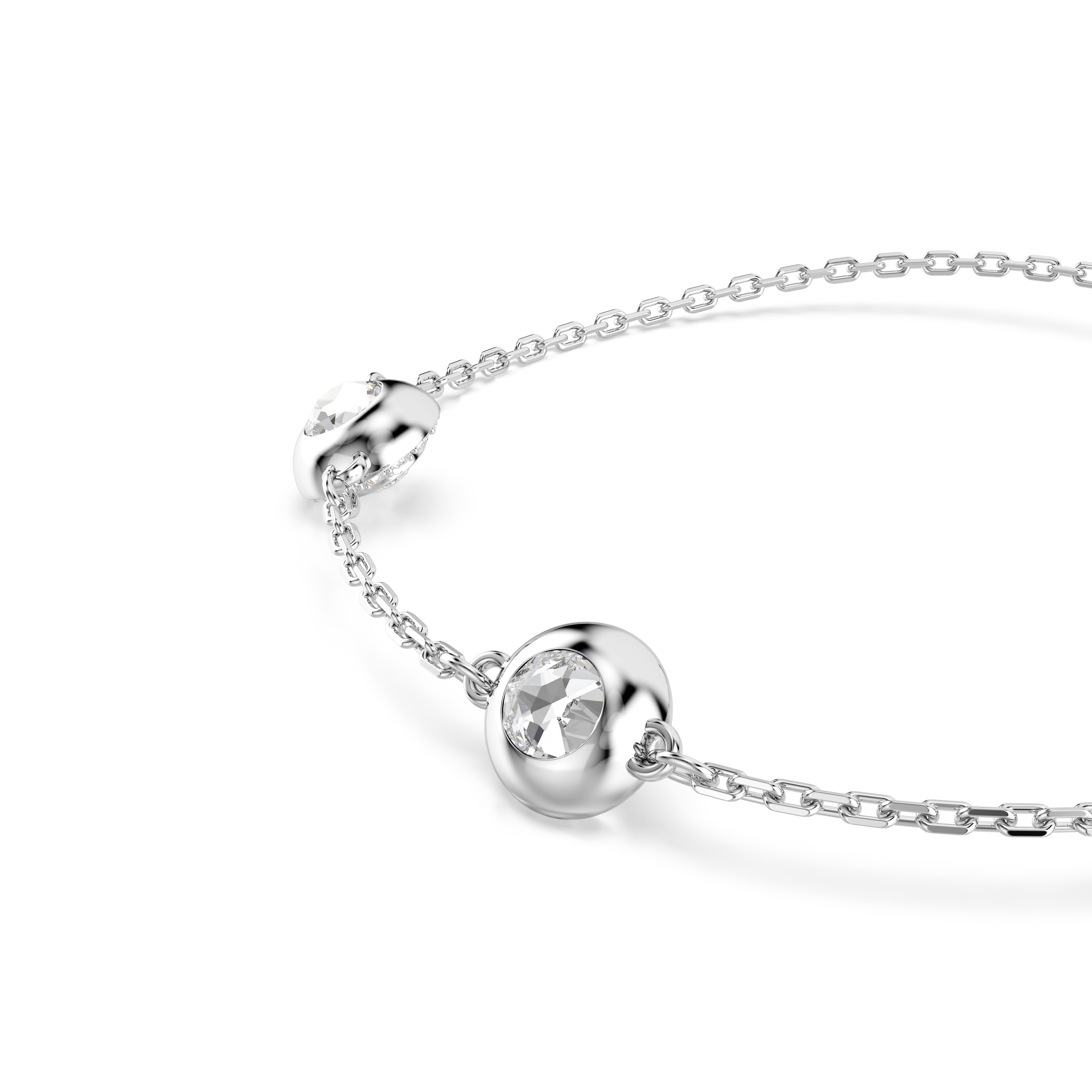 Swarovski Una Angelic bracelet, Round cut, Double sided motifs, White, Rhodium plated 5732272