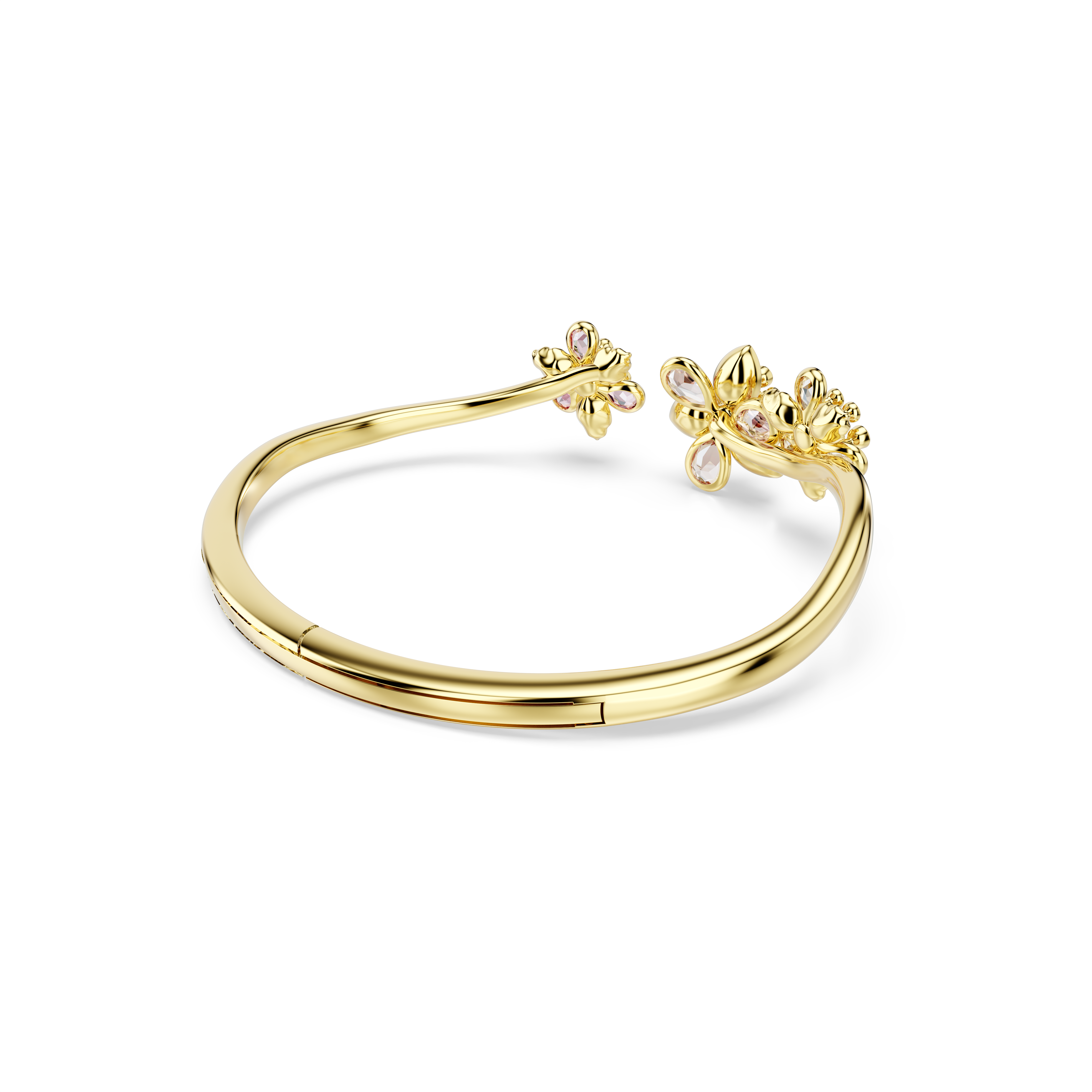 Swarovski Idyllia bangle, Mixed cuts, Flower, Multicolored, Gold-tone plated 5732387