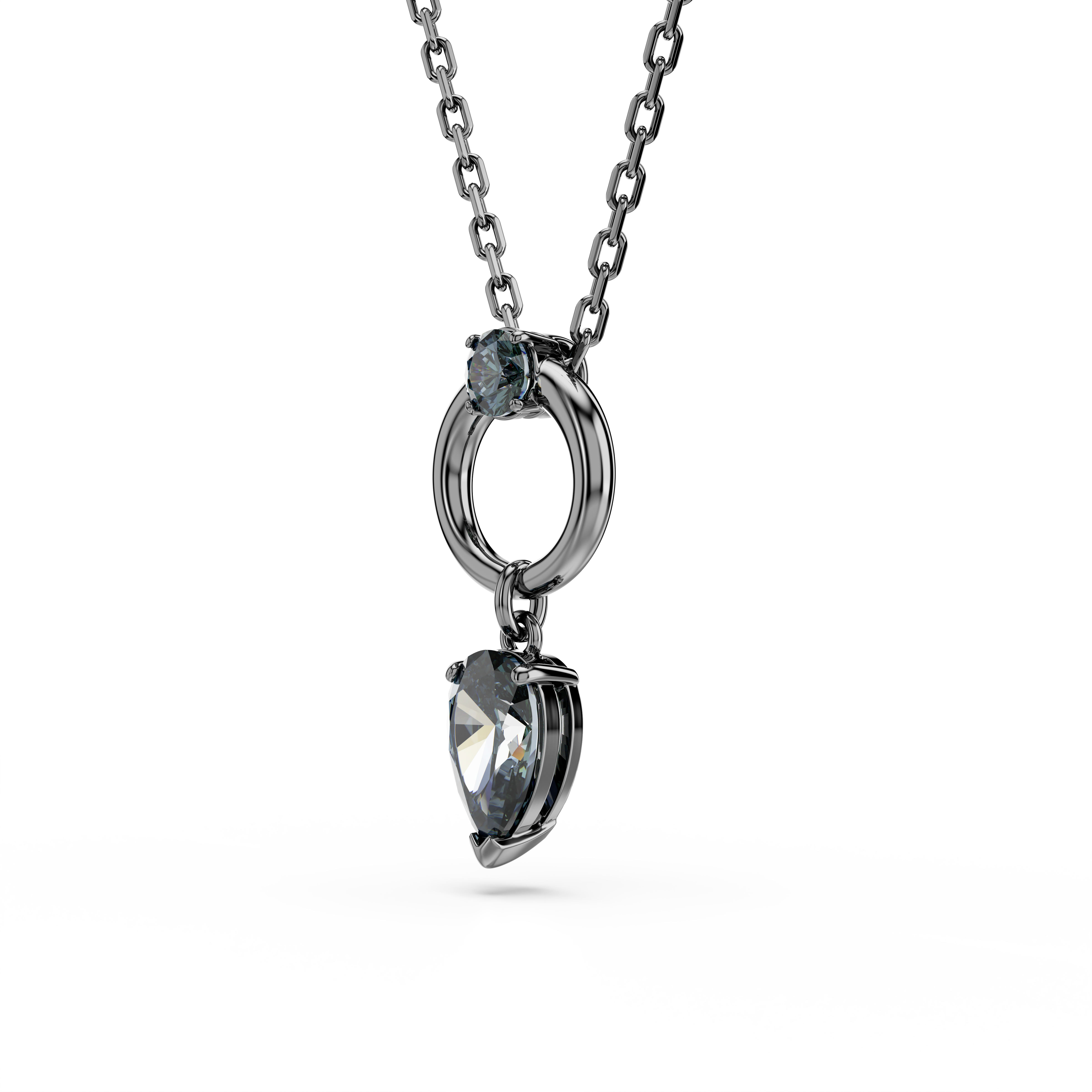 Swarovski Mesmera pendant, Mixed cuts, Gray, Ruthenium plated 5732491