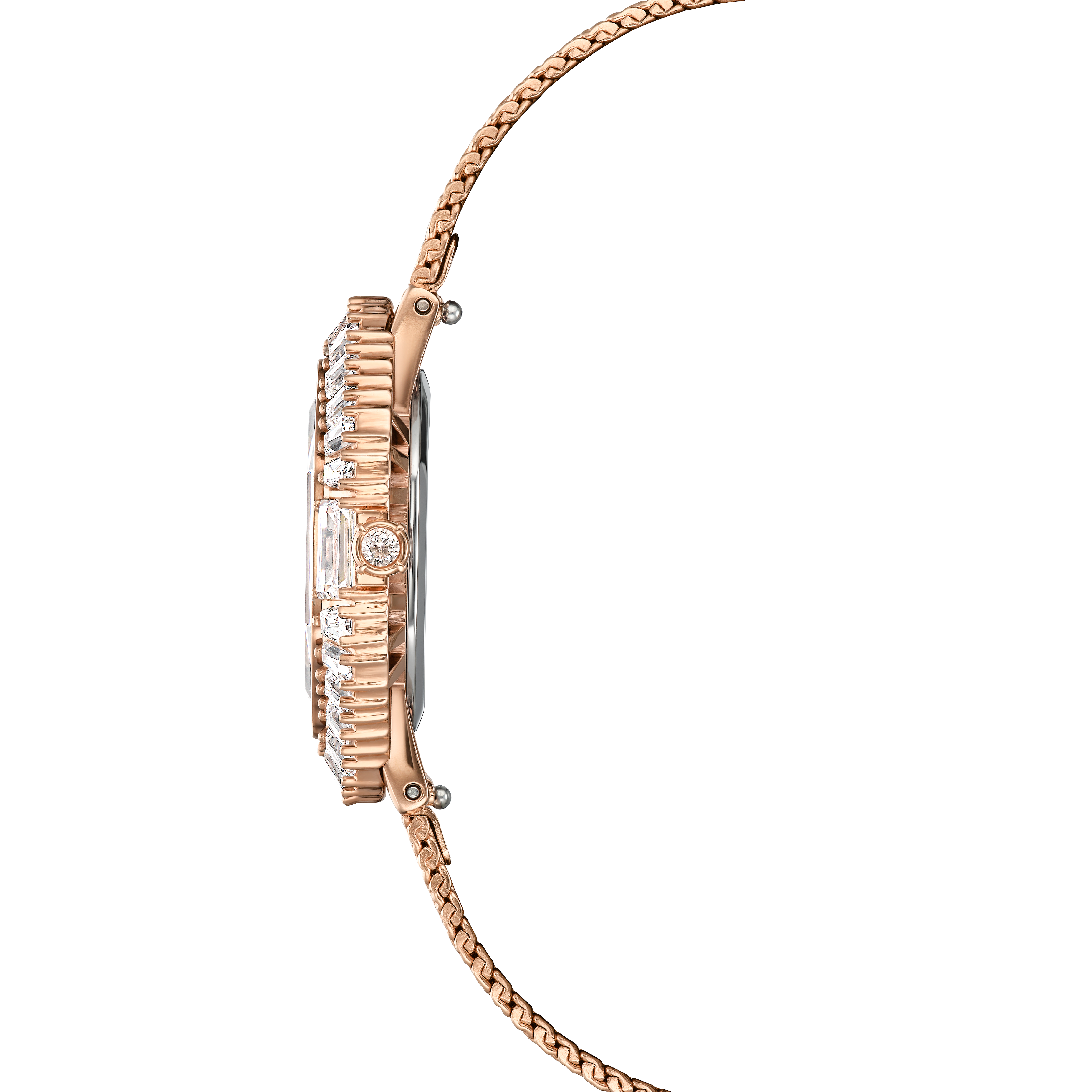 Swarovski Matrix octagon watch, Metal bracelet, Rose gold tone, Rose gold-tone finish 5732497